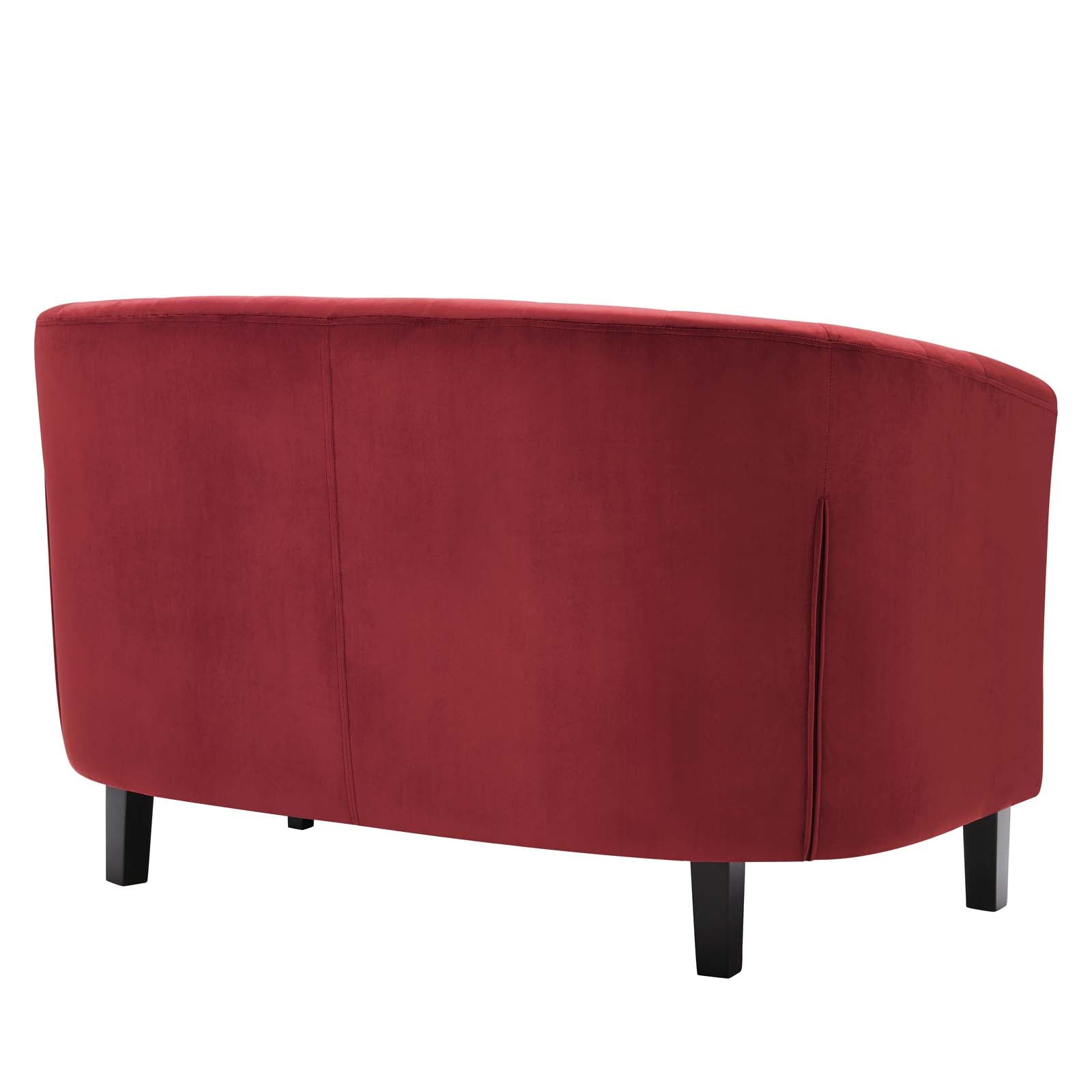 Modway Loveseats - Prospect Performance Velvet Loveseat Maroon