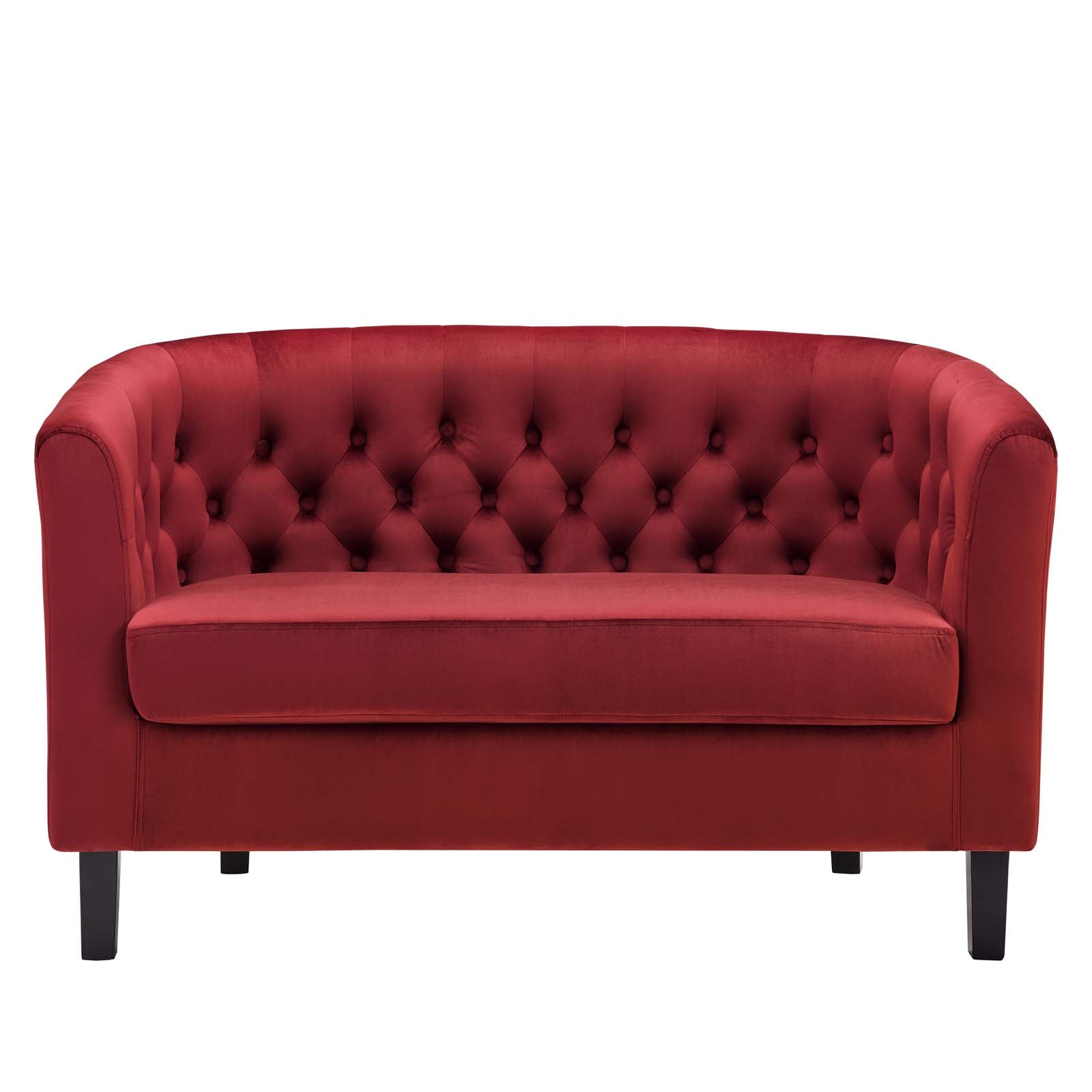 Modway Loveseats - Prospect Performance Velvet Loveseat Maroon