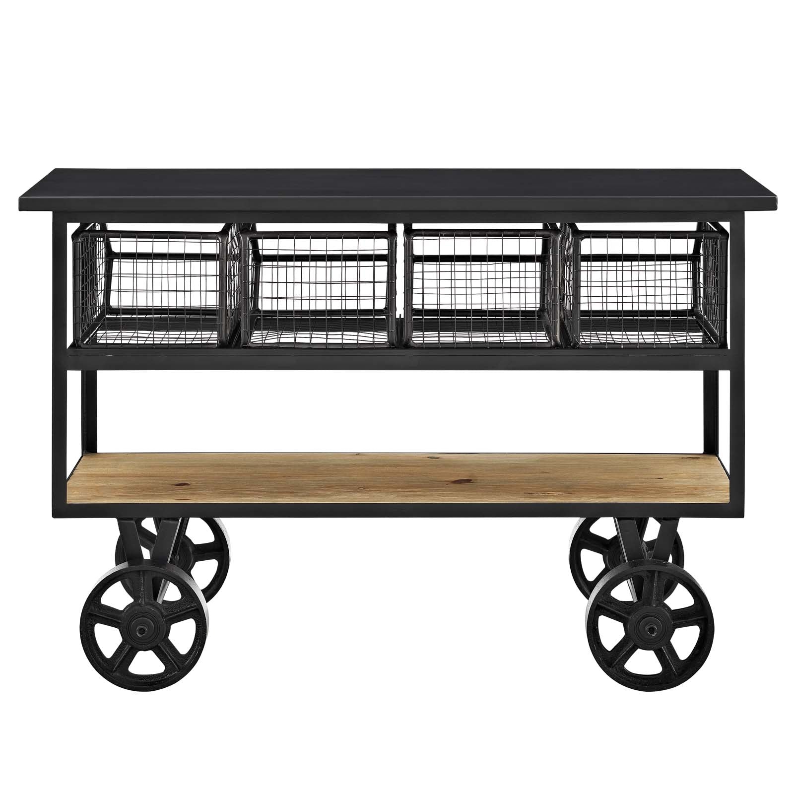 Modway Bar Units & Wine Cabinets - Fairground Serving Stand Brown