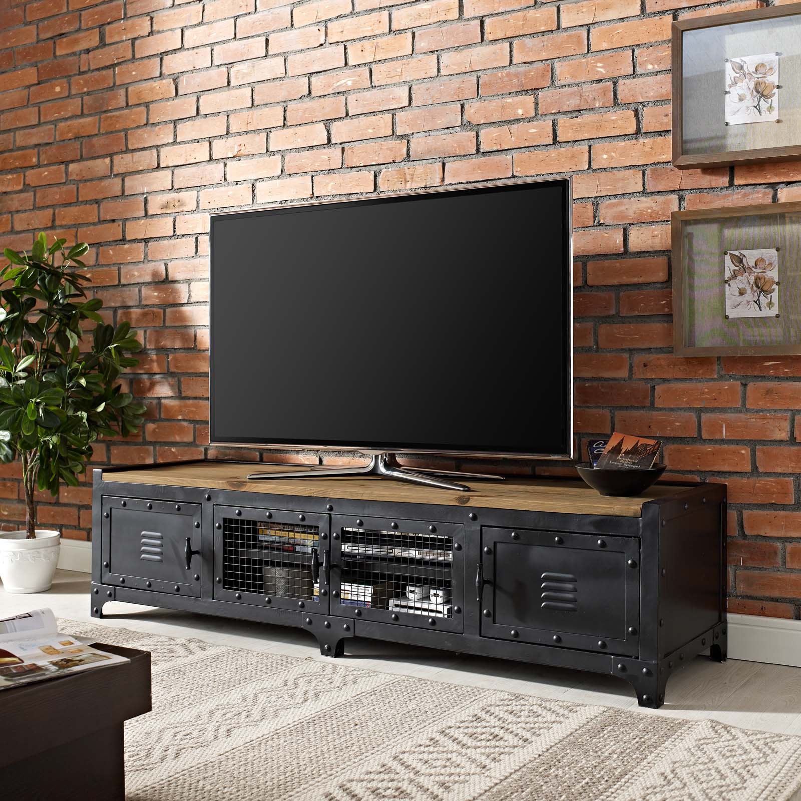 Modway TV & Media Units - Dungeon 63" TV Stand Black