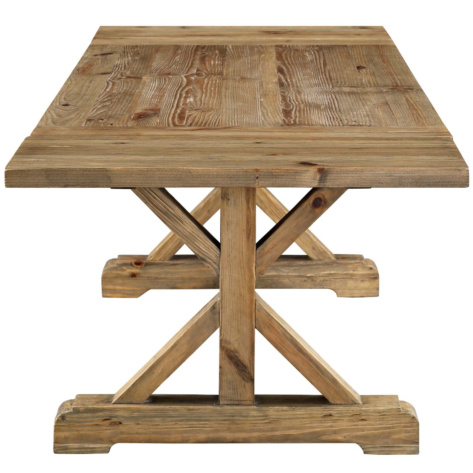 Modway Dining Tables - Den Extendable Wood Dining Table Brown