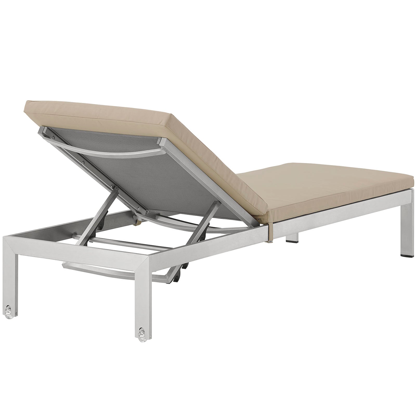 Shore Outdoor Patio Chaise with Cushions Beige