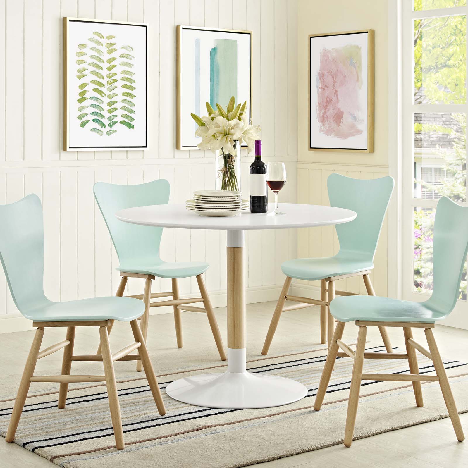 Modway Dining Tables - Whirl Round Dining Table White