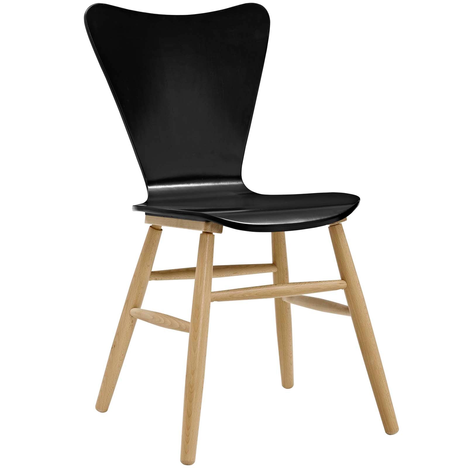 Modway Dining Chairs - Cascade Wood Dining Chair Black