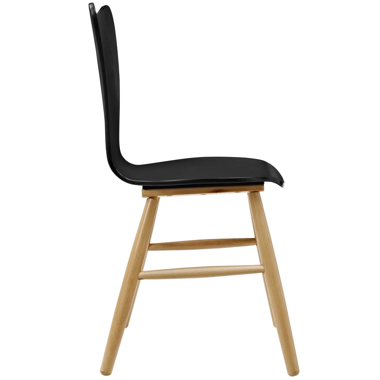 Modway Dining Chairs - Cascade Wood Dining Chair Black
