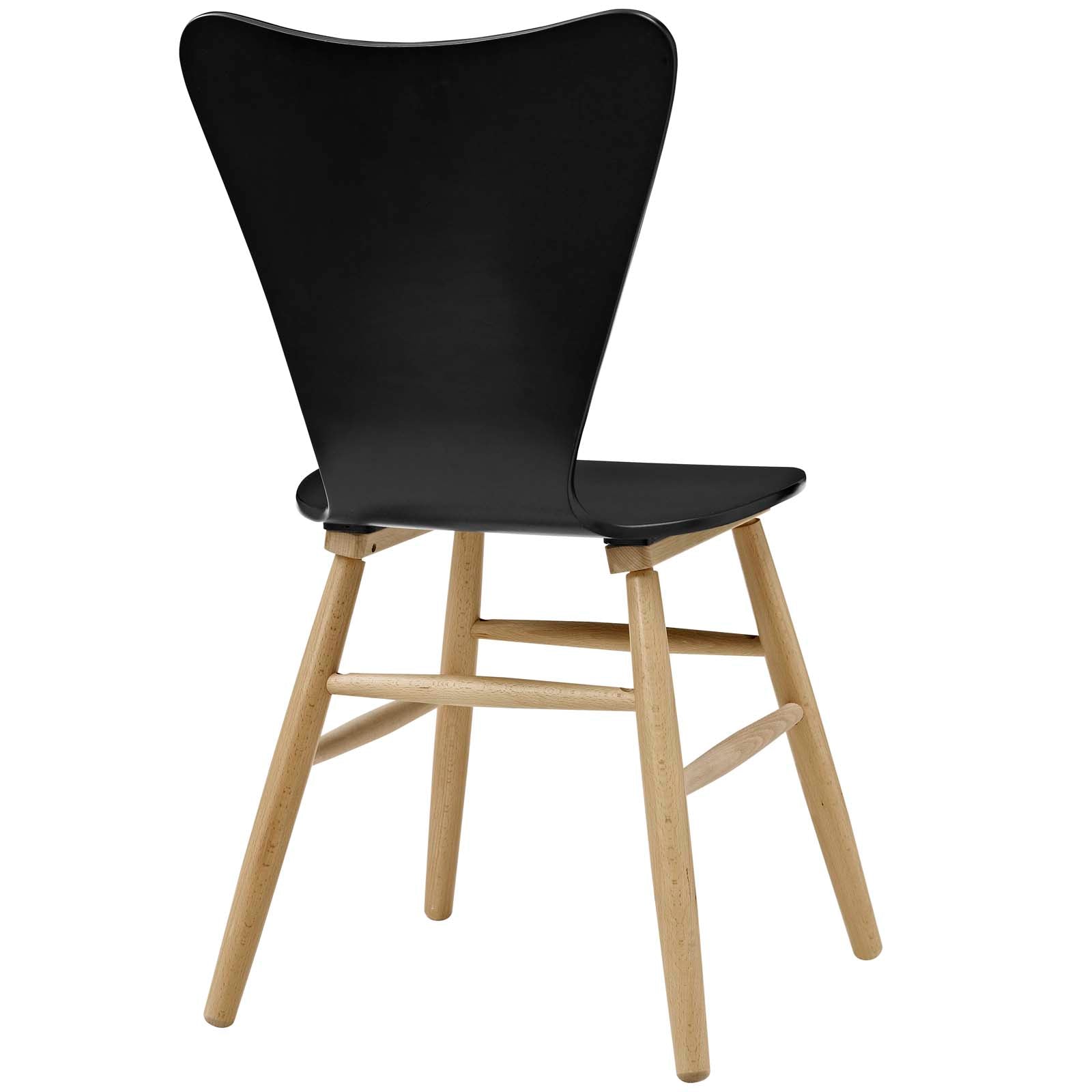 Modway Dining Chairs - Cascade Wood Dining Chair Black