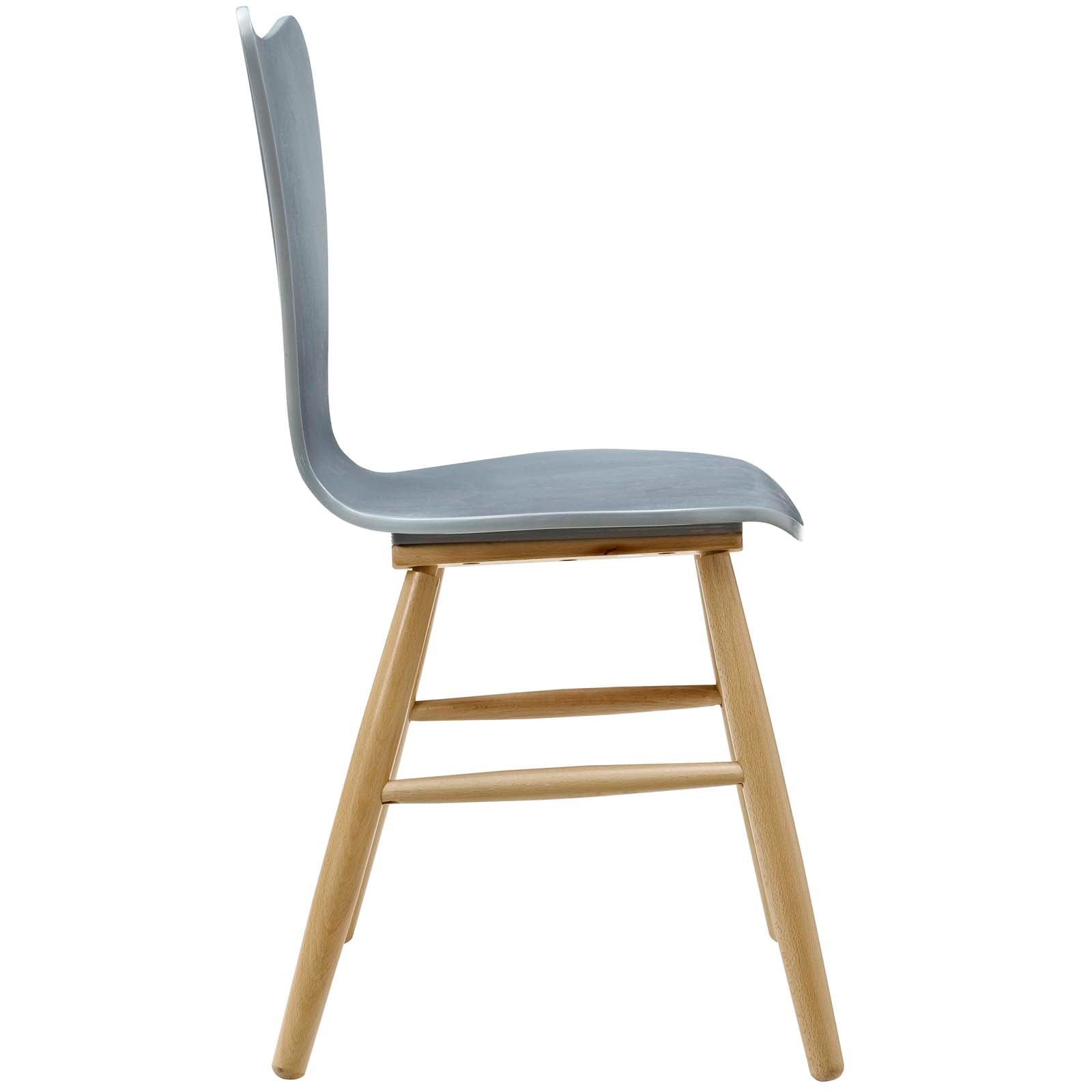 Modway Dining Chairs - Cascade-Wood-Dining-Chair-Gray
