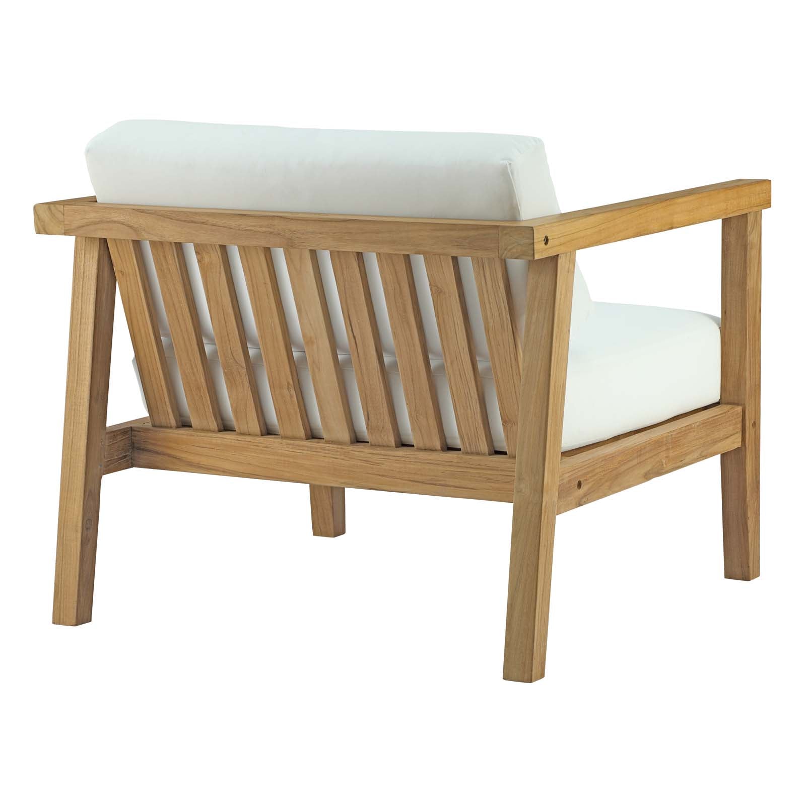 Modway Outdoor Chairs - Bayport Outdoor Armchair Natural & White