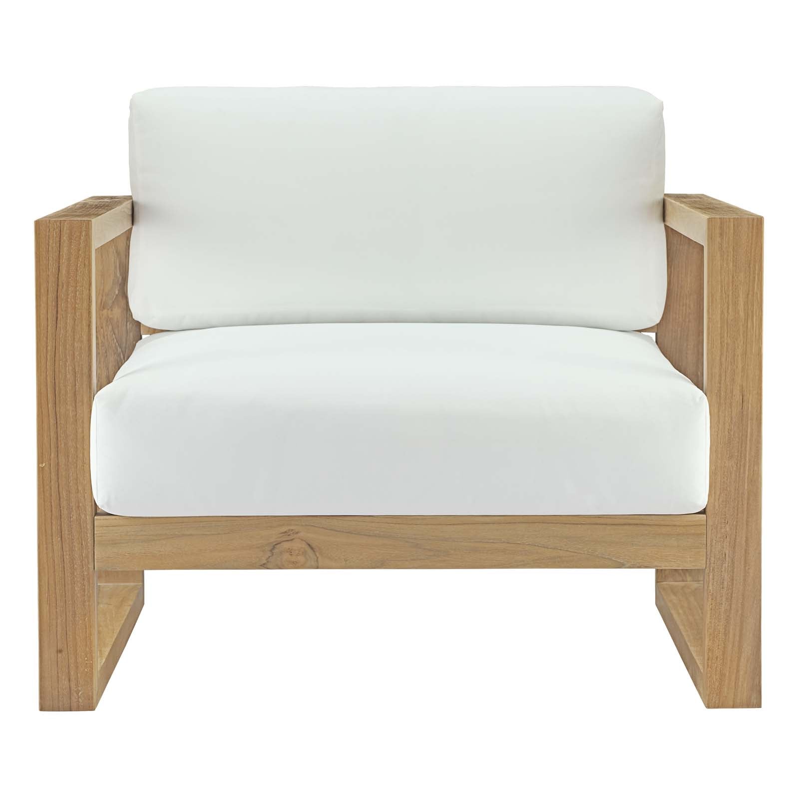 Modway Outdoor Chairs - Upland Outdoor Armchair Natural & White