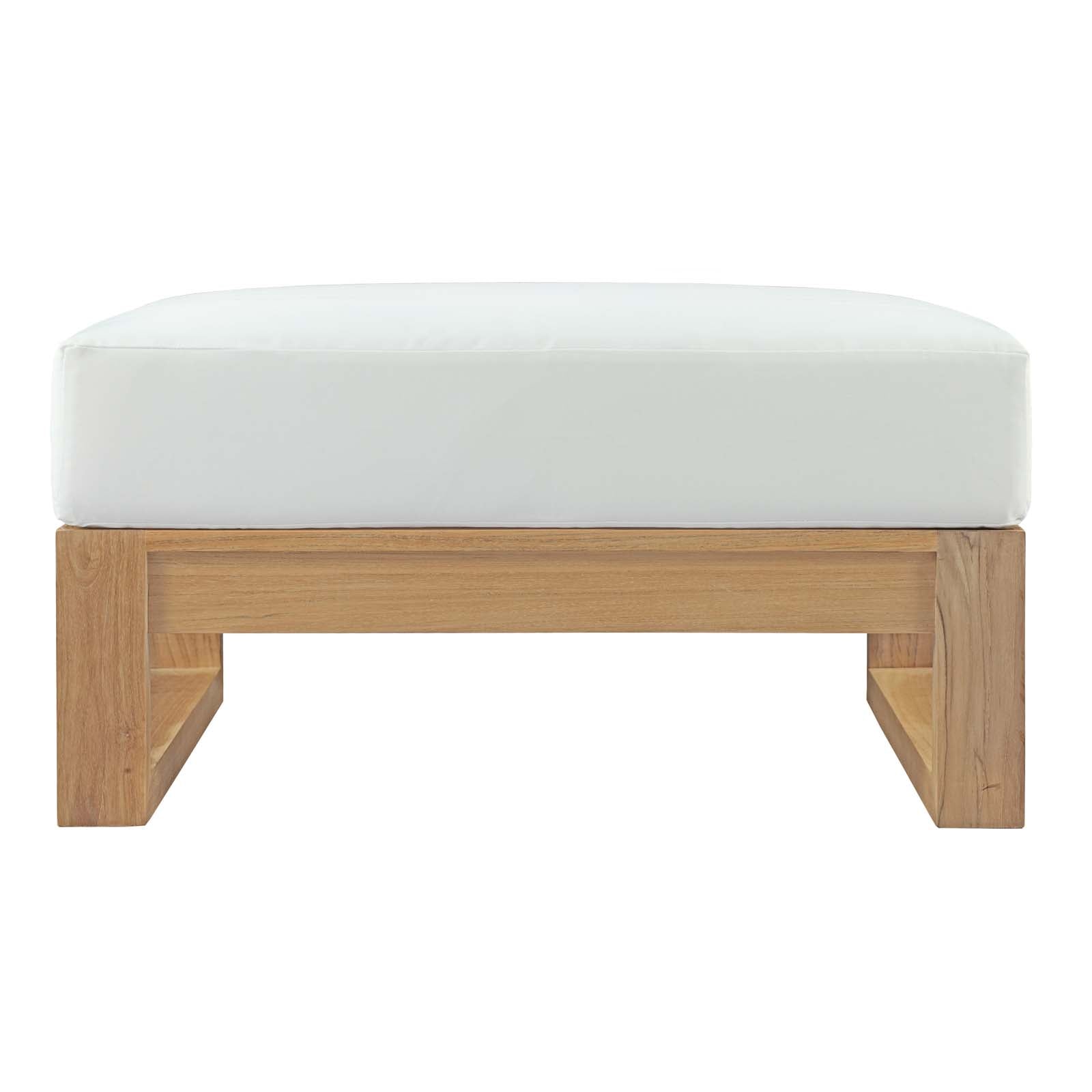 Modway Outdoor Stools & Benches - Upland Outdoor Ottoman Natural & White