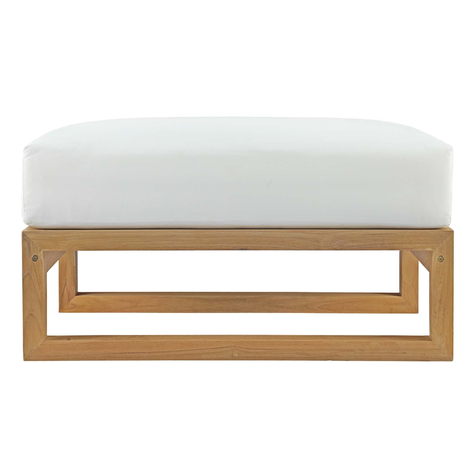 Modway Outdoor Stools & Benches - Upland Outdoor Ottoman Natural & White