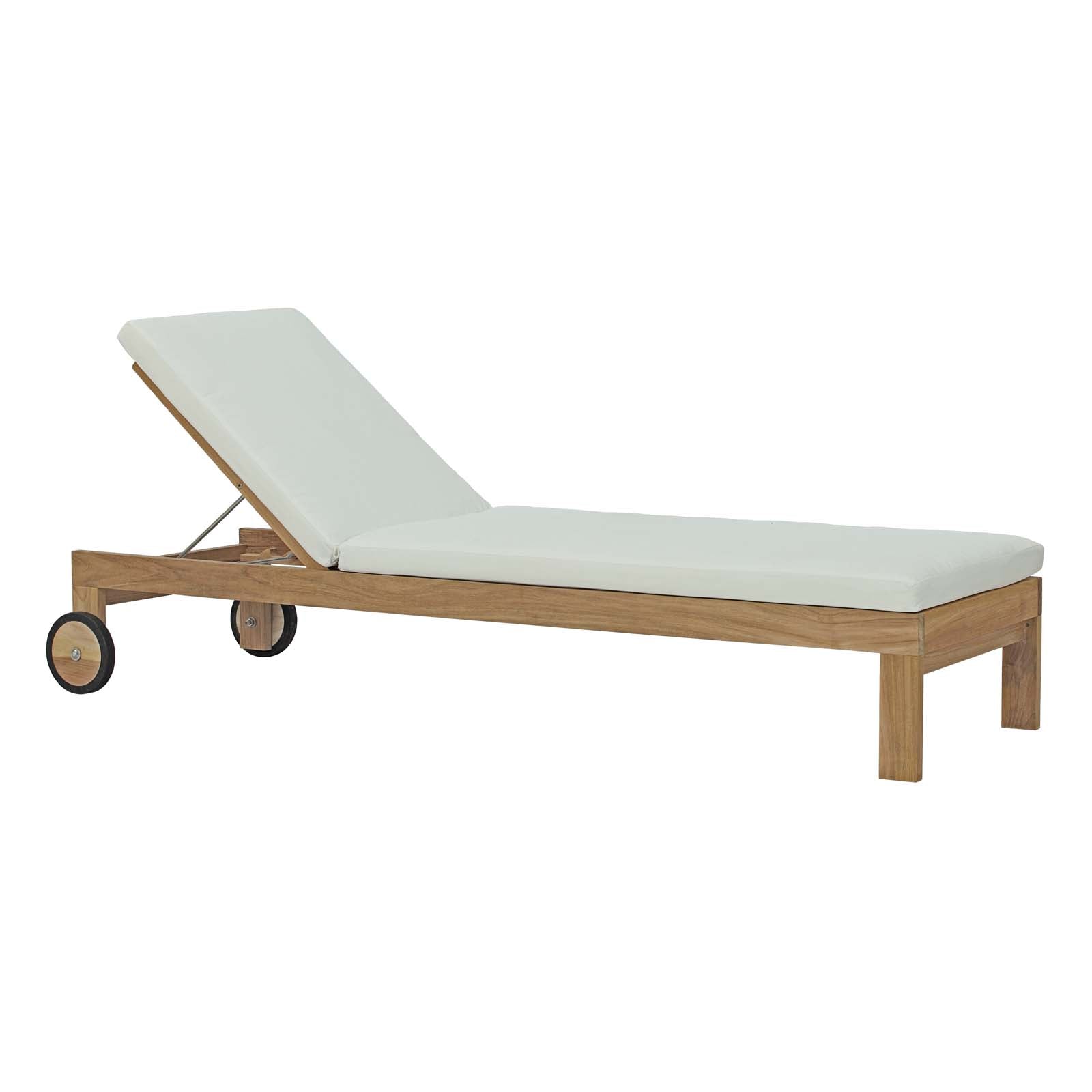 Modway Outdoor Loungers - Upland Outdoor Chaise Natural & White