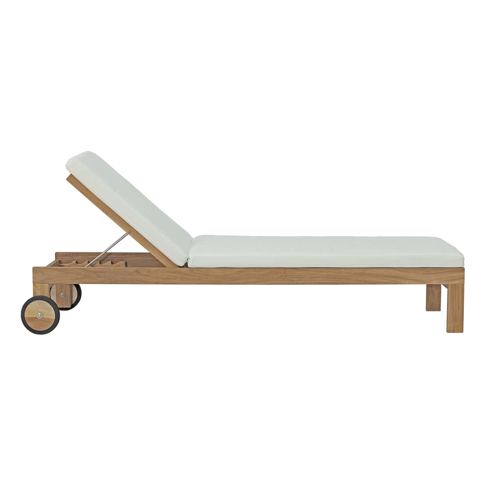 Modway Outdoor Loungers - Upland Outdoor Chaise Natural & White