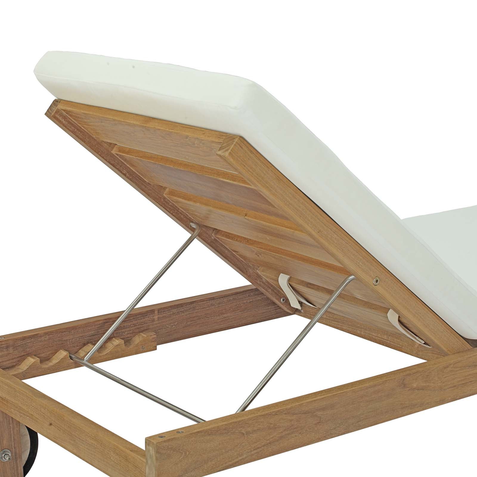 Modway Outdoor Loungers - Upland Outdoor Chaise Natural & White