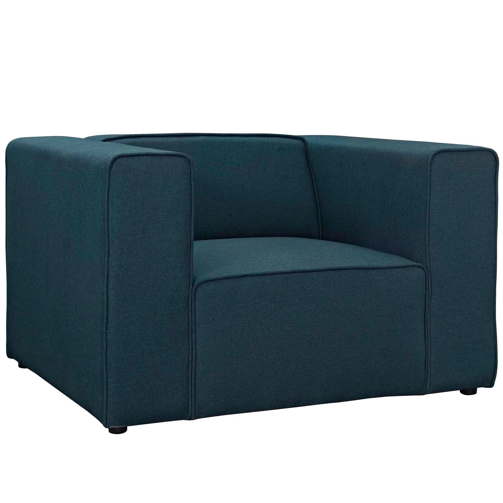 Modway Chairs - Mingle Upholstered Fabric Armchair Blue