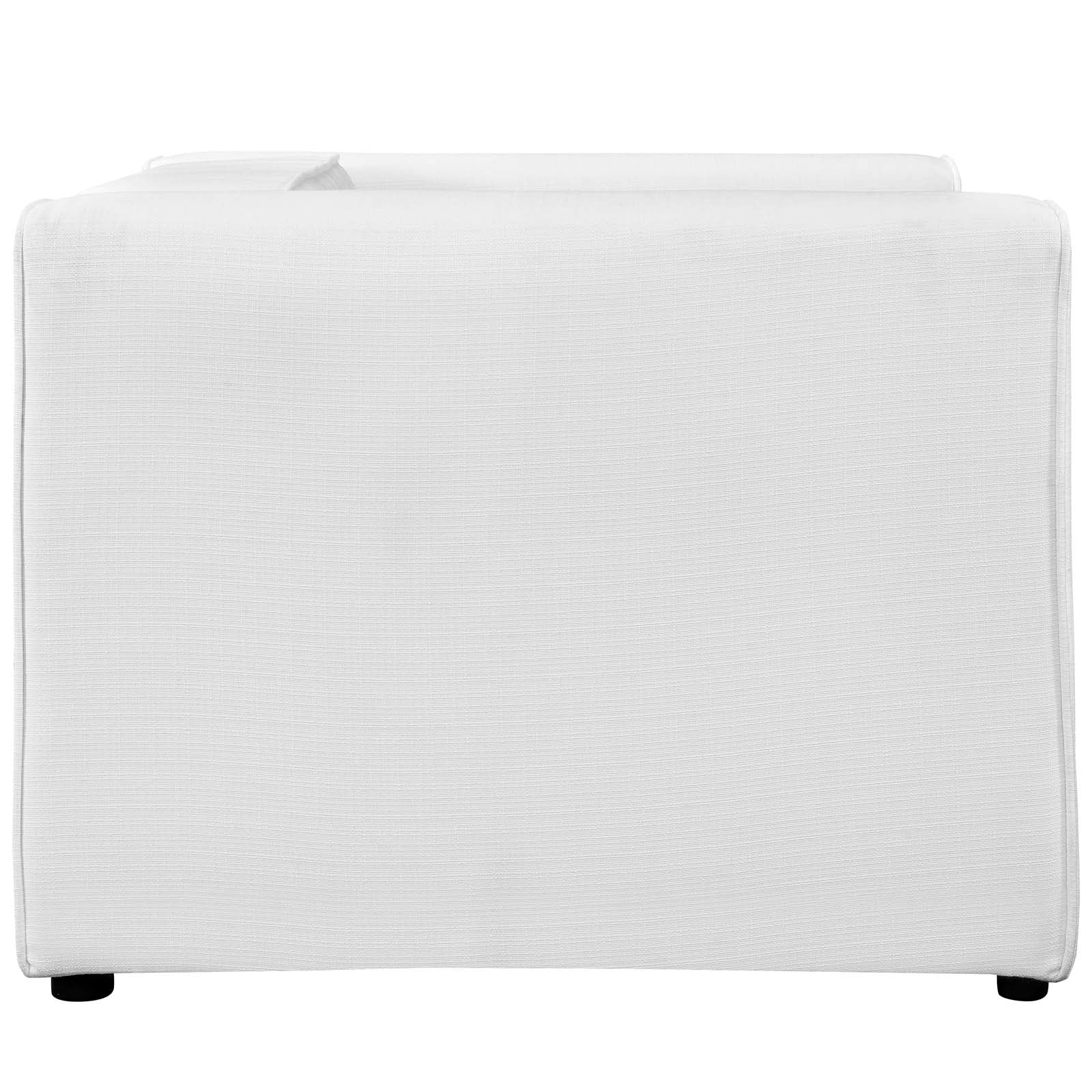 Modway Accent Chairs - Mingle Upholstered Fabric Armchair White