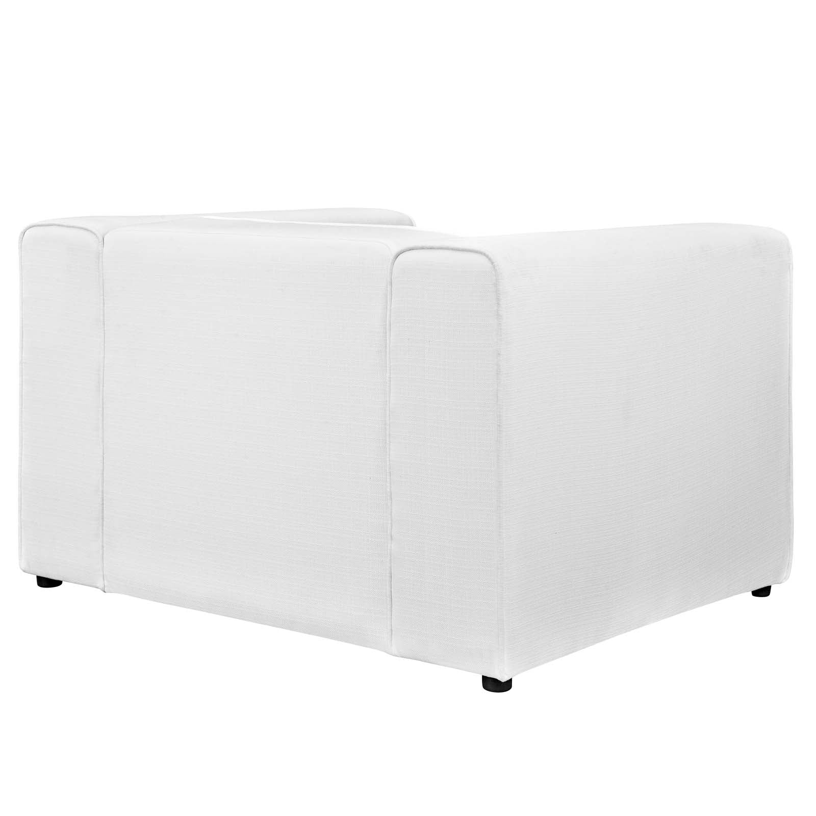 Modway Accent Chairs - Mingle Upholstered Fabric Armchair White
