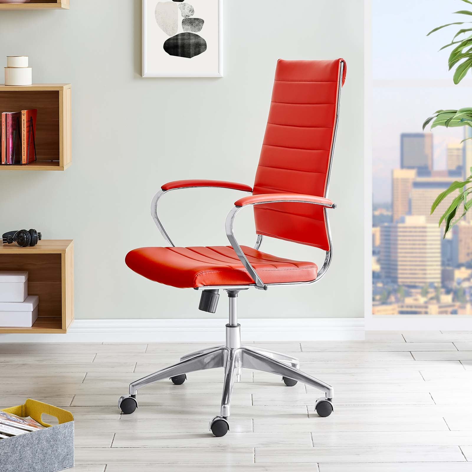 Modway Task Chairs - Jive Highback Office Chair Red