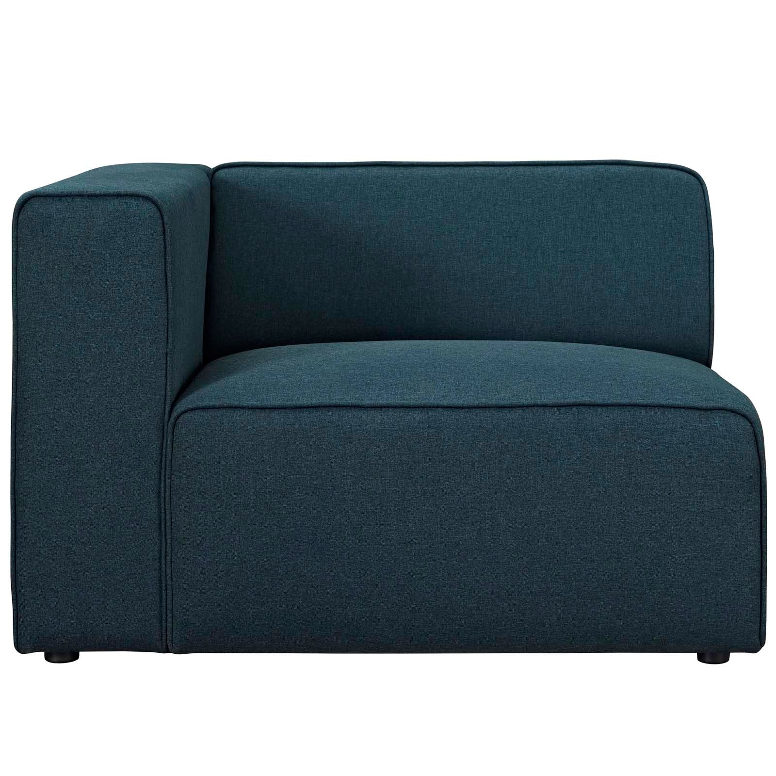 Modway Accent Chairs - Mingle Fabric Left-Facing Sofa Blue