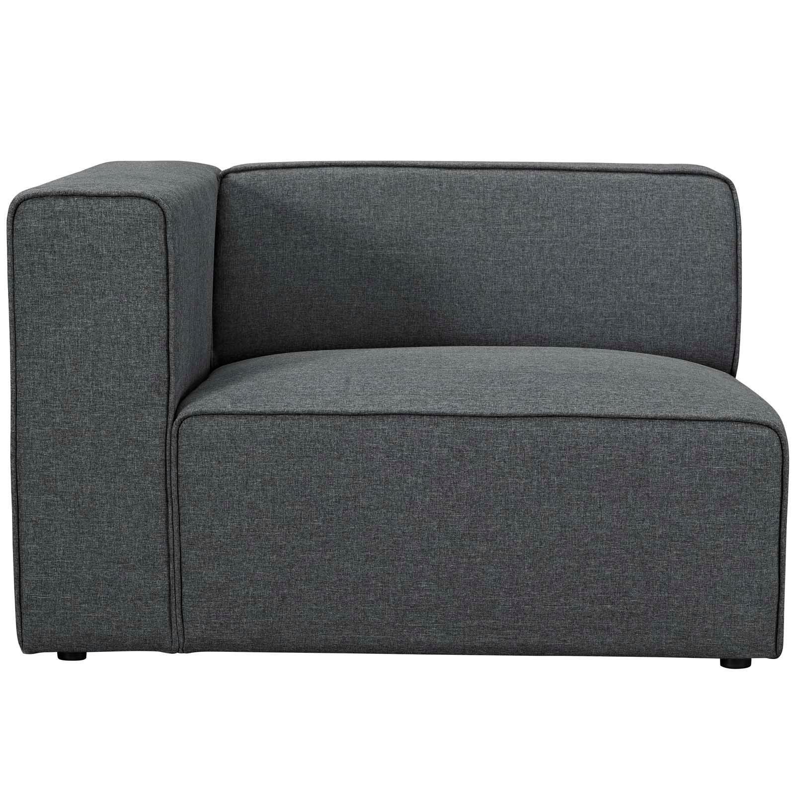 Modway Accent Chairs - Mingle Fabric Left-Facing Sofa Gray