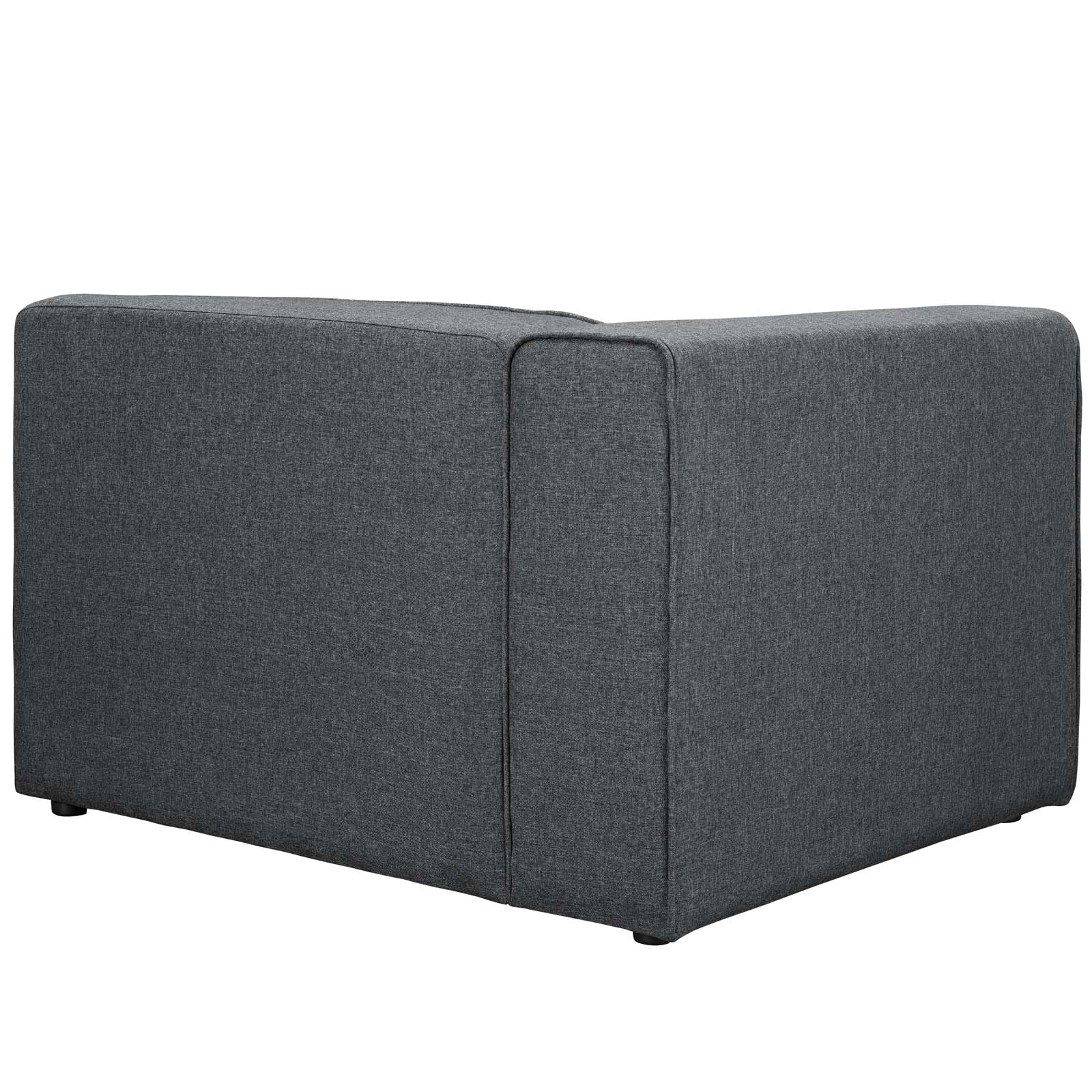 Modway Accent Chairs - Mingle Fabric Left-Facing Sofa Gray