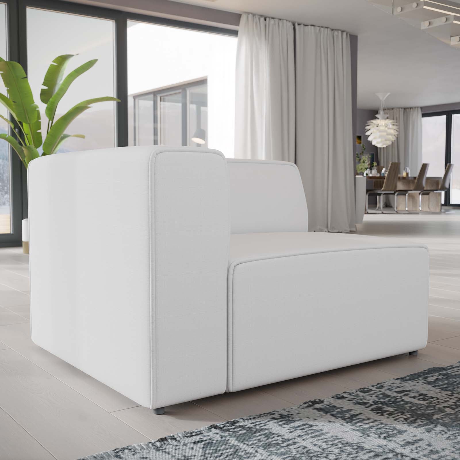 Modway Accent Chairs - Mingle Coner Chair White