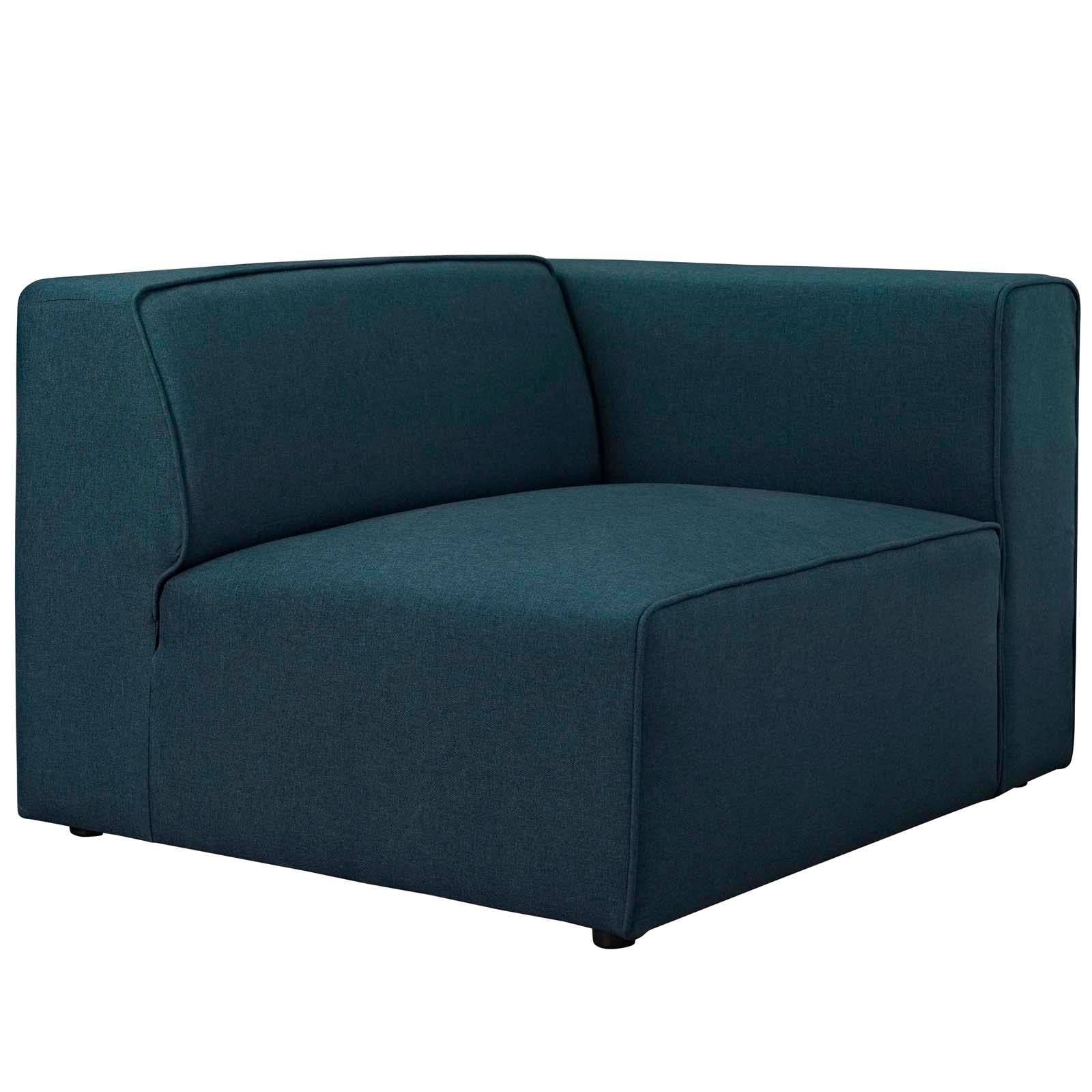 Modway Accent Chairs - Mingle Fabric Right-Facing Sofa Blue