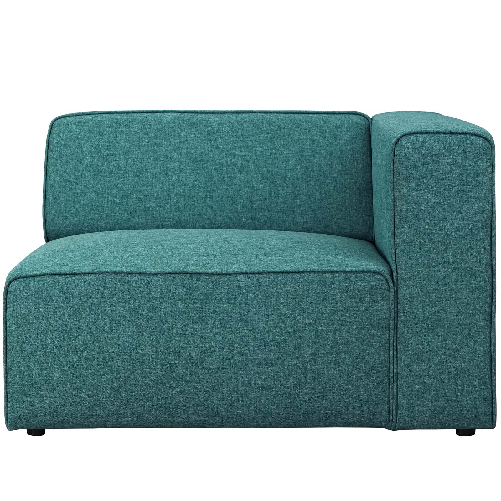 Modway Accent Chairs - Mingle Fabric Right-Facing Sofa Teal