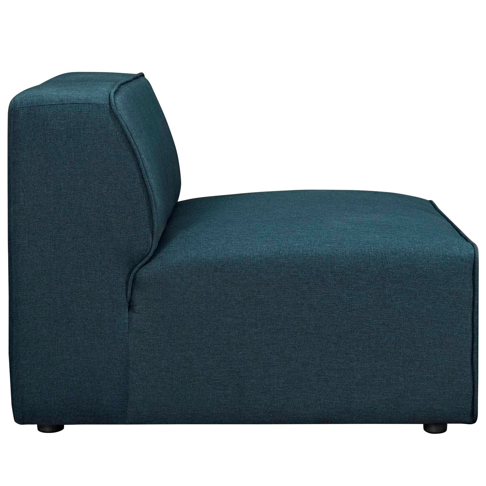 Modway Accent Chairs - Mingle Fabric Armless Blue