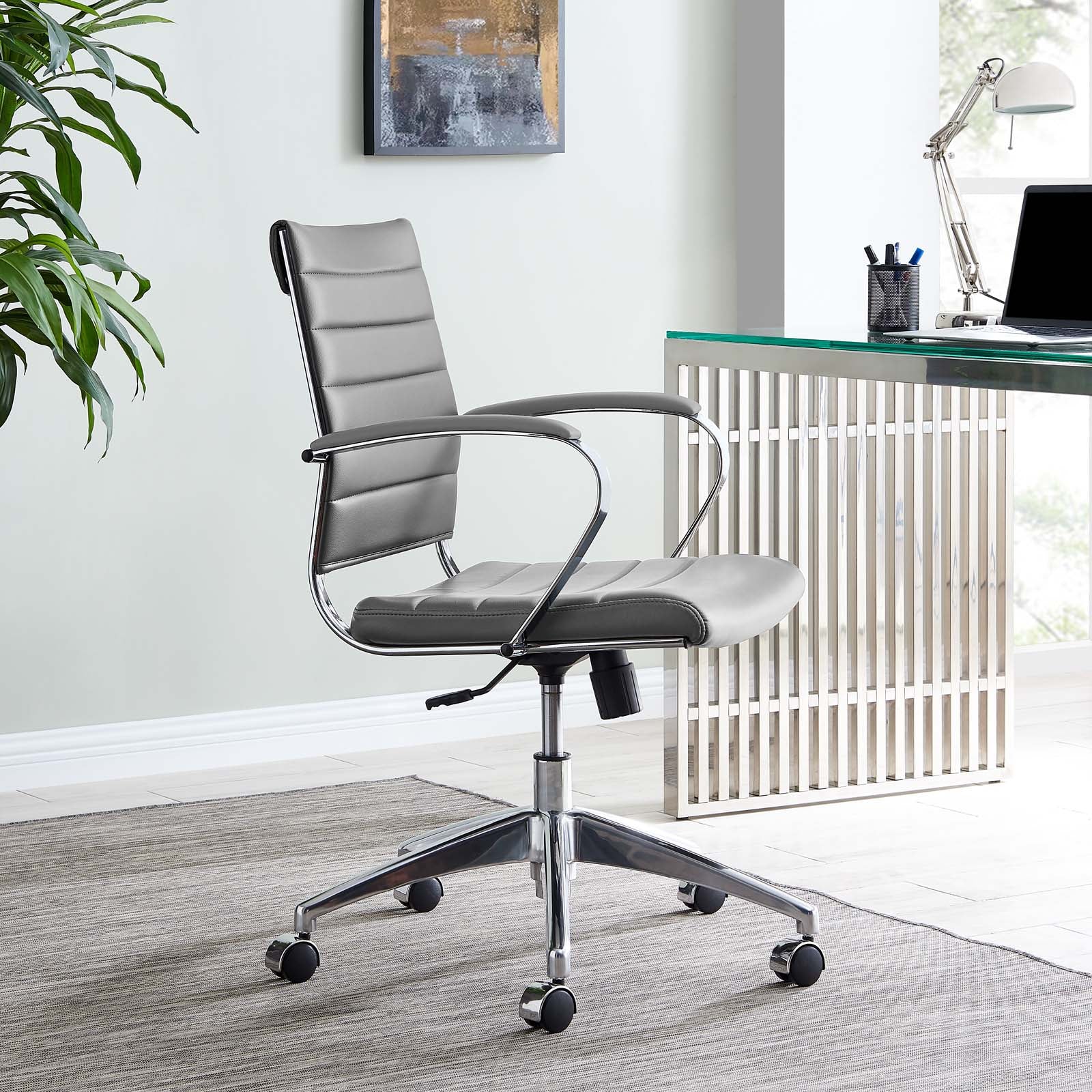 Modway Task Chairs - Jive Mid Back Office Chair Gray