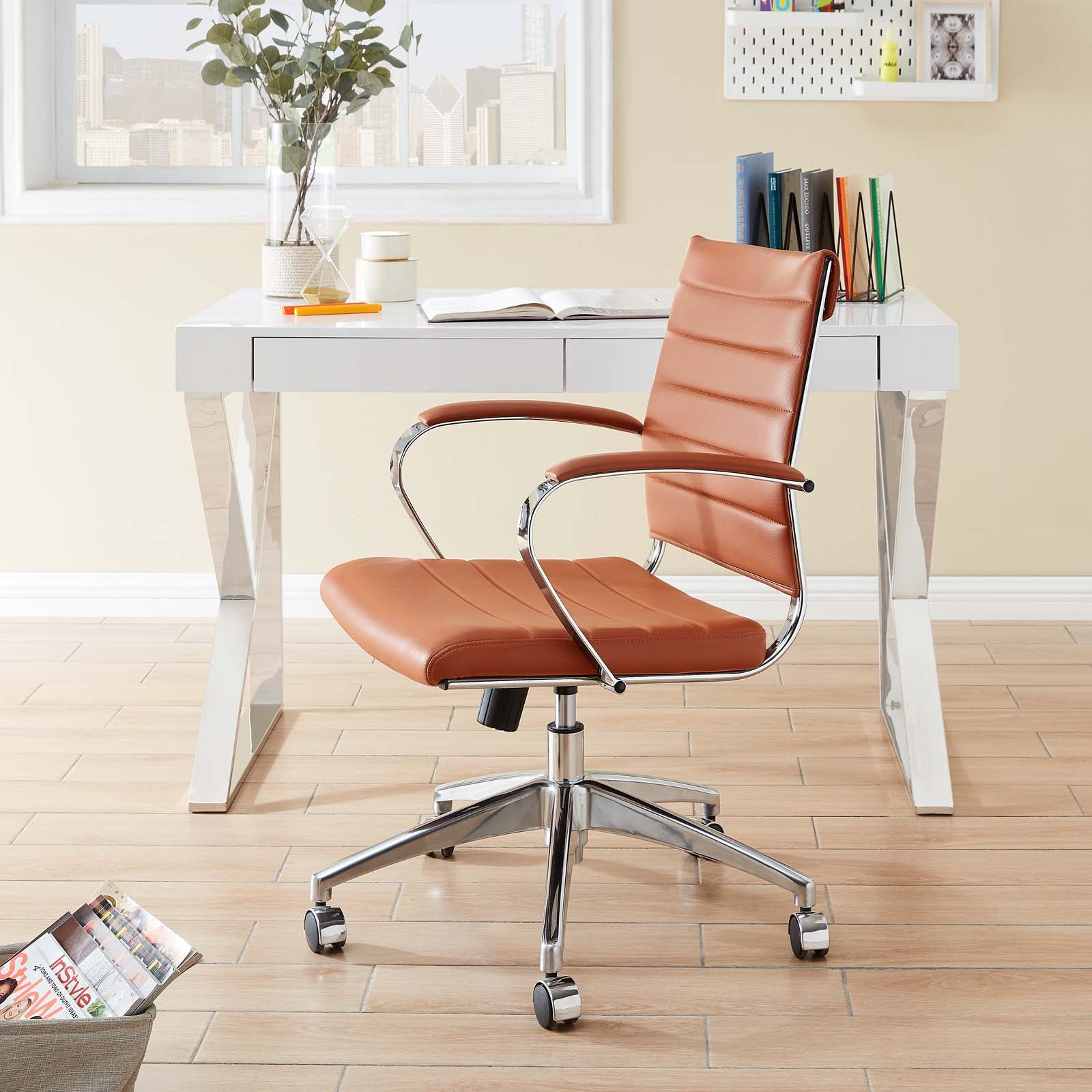 Modway Task Chairs - Jive Mid Back Office Chair Terracotta