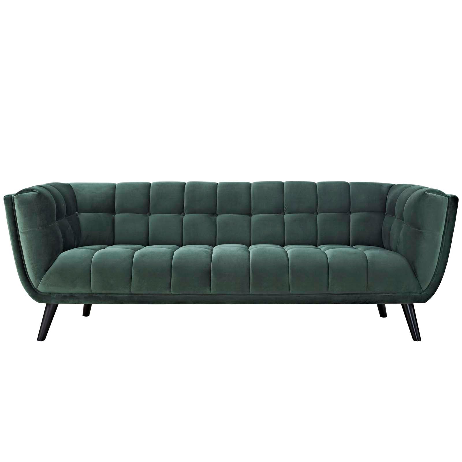 Modway Sofas & Couches - Bestow Performance Velvet Sofa Green