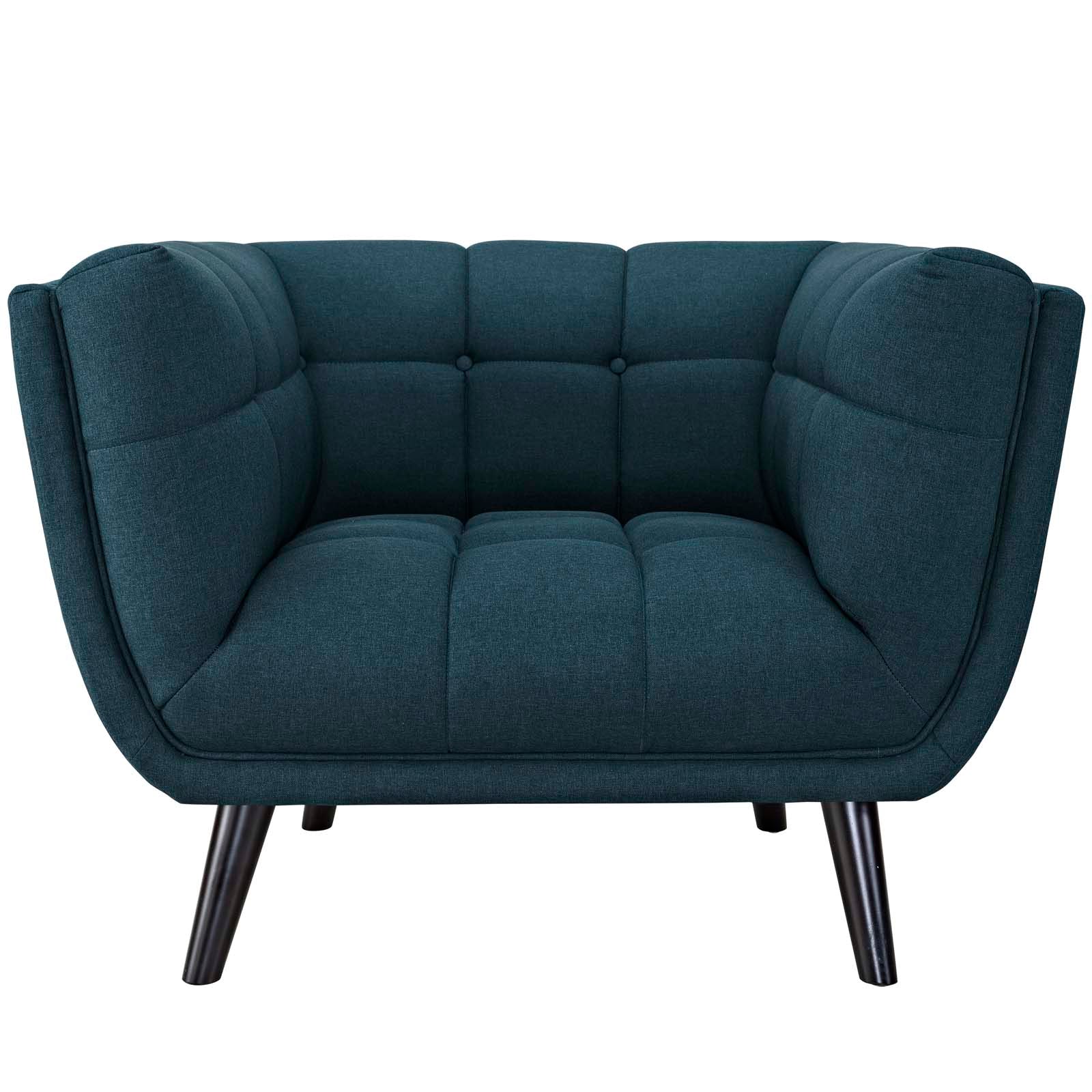 Modway Accent Chairs - Bestow Upholstered Fabric Armchair Blue
