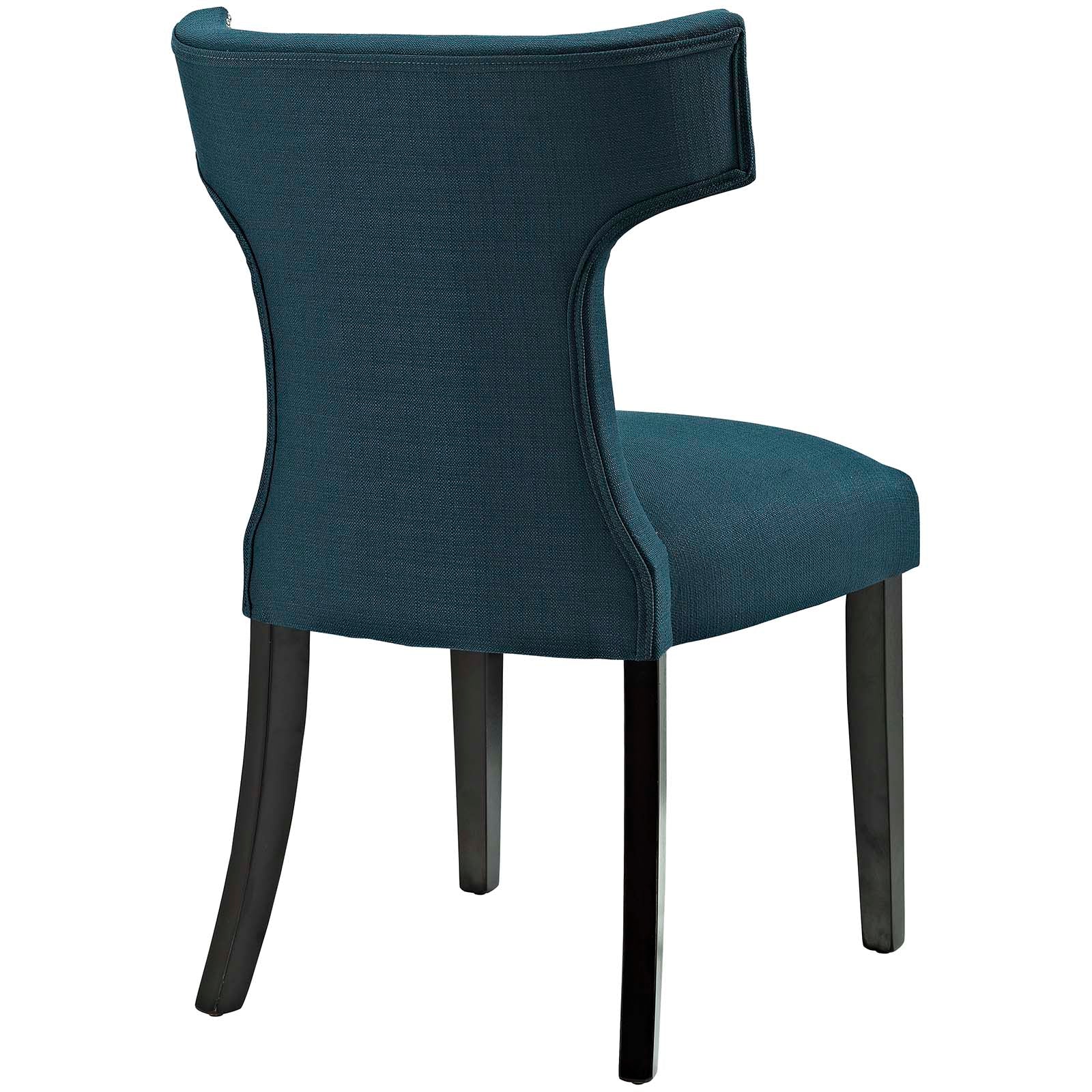 Modway Dining Chairs - Curve Dining Side Chair Fabric Set of 2 Azure