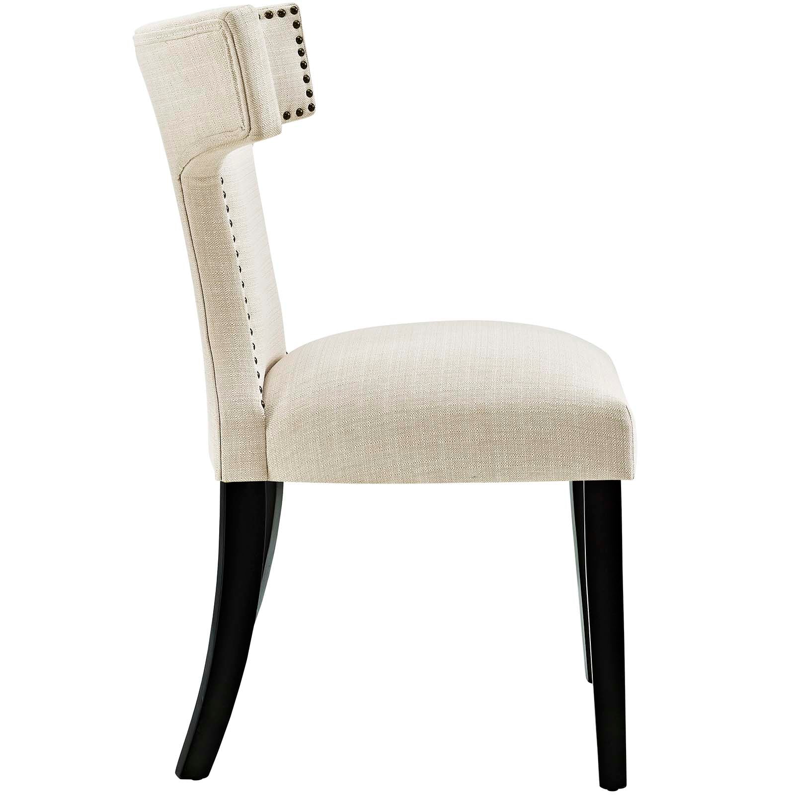 Modway Dining Chairs - Curve Dining Side Chair Fabric ( Set of 2 ) Beige