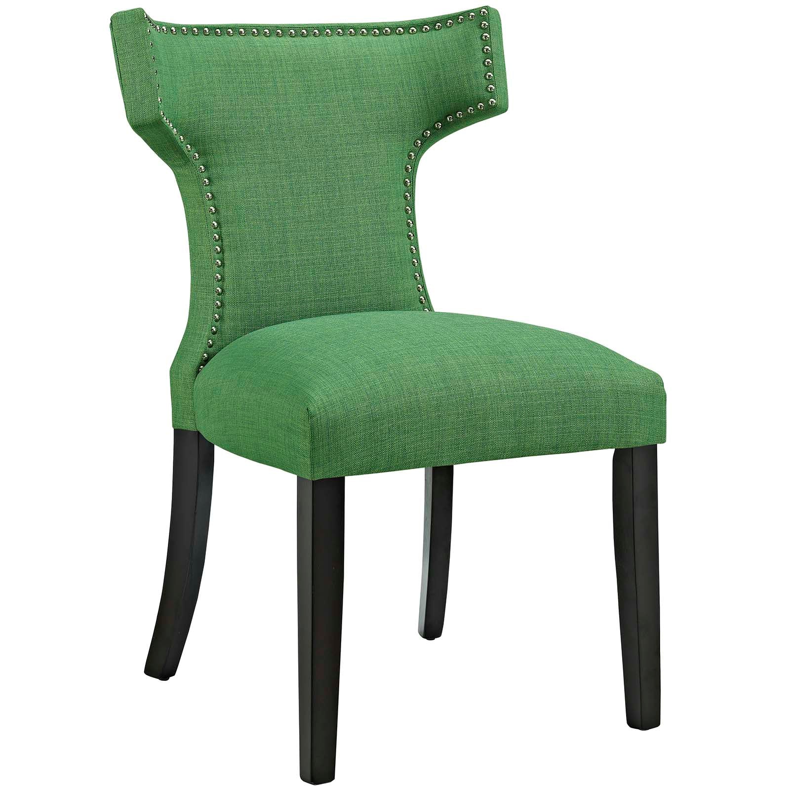 Modway Dining Chairs - Curve Dining Side Chair Fabric ( Set of 2 ) Kelly Green