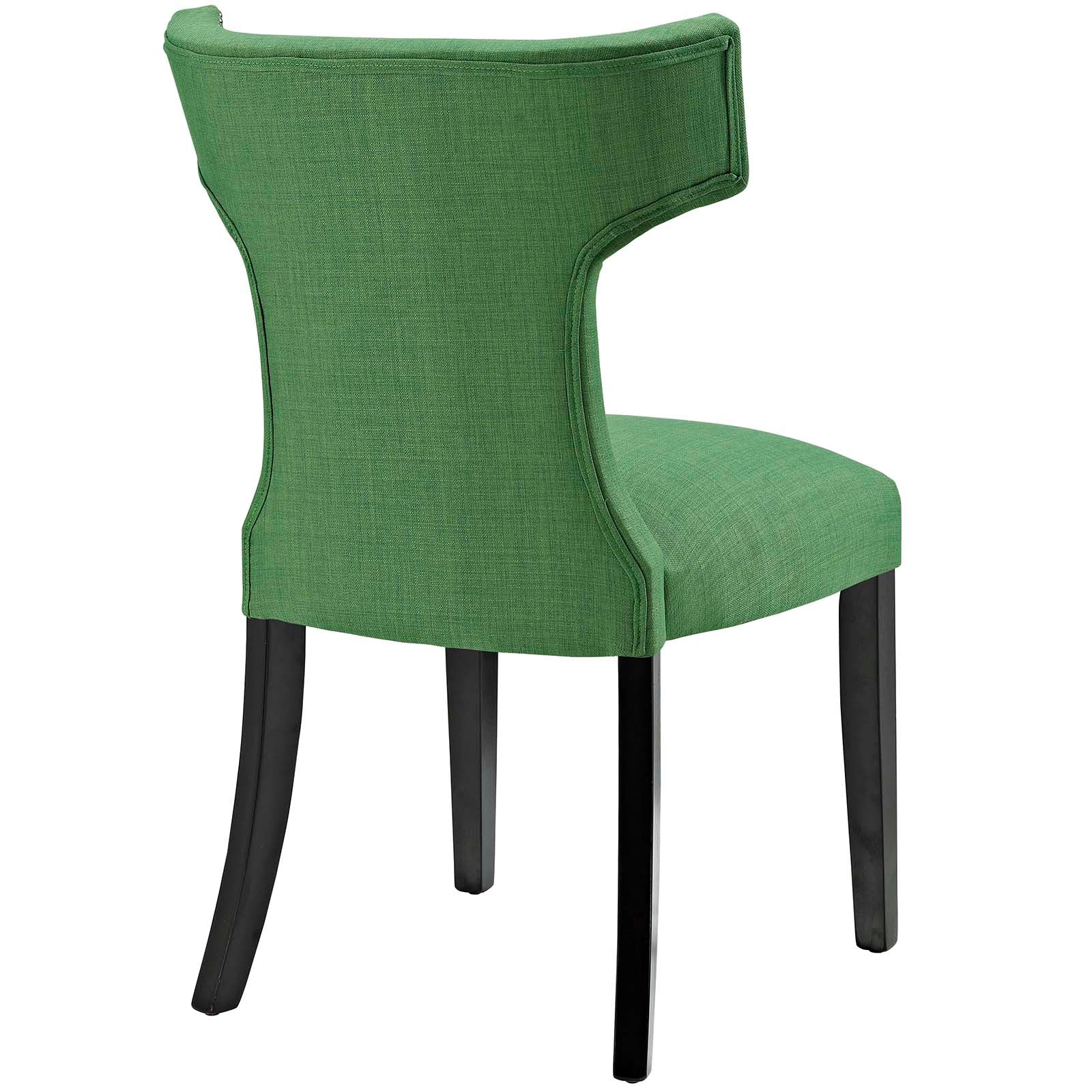 Modway Dining Chairs - Curve Dining Side Chair Fabric ( Set of 2 ) Kelly Green
