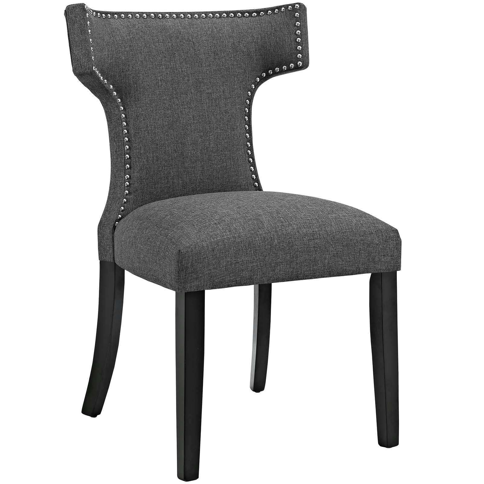 Modway Dining Chairs - Curve Dining Side Chair Fabric ( Set Of 2 ) Gray