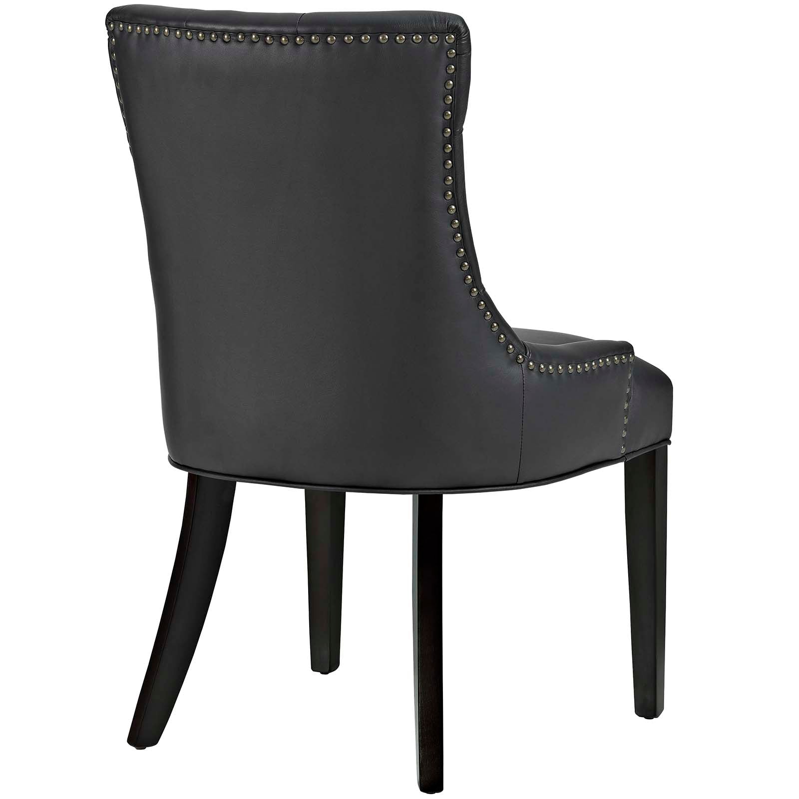 Modway Dining Chairs - Regent Dining Side Chair Vinyl Set of 2 Black