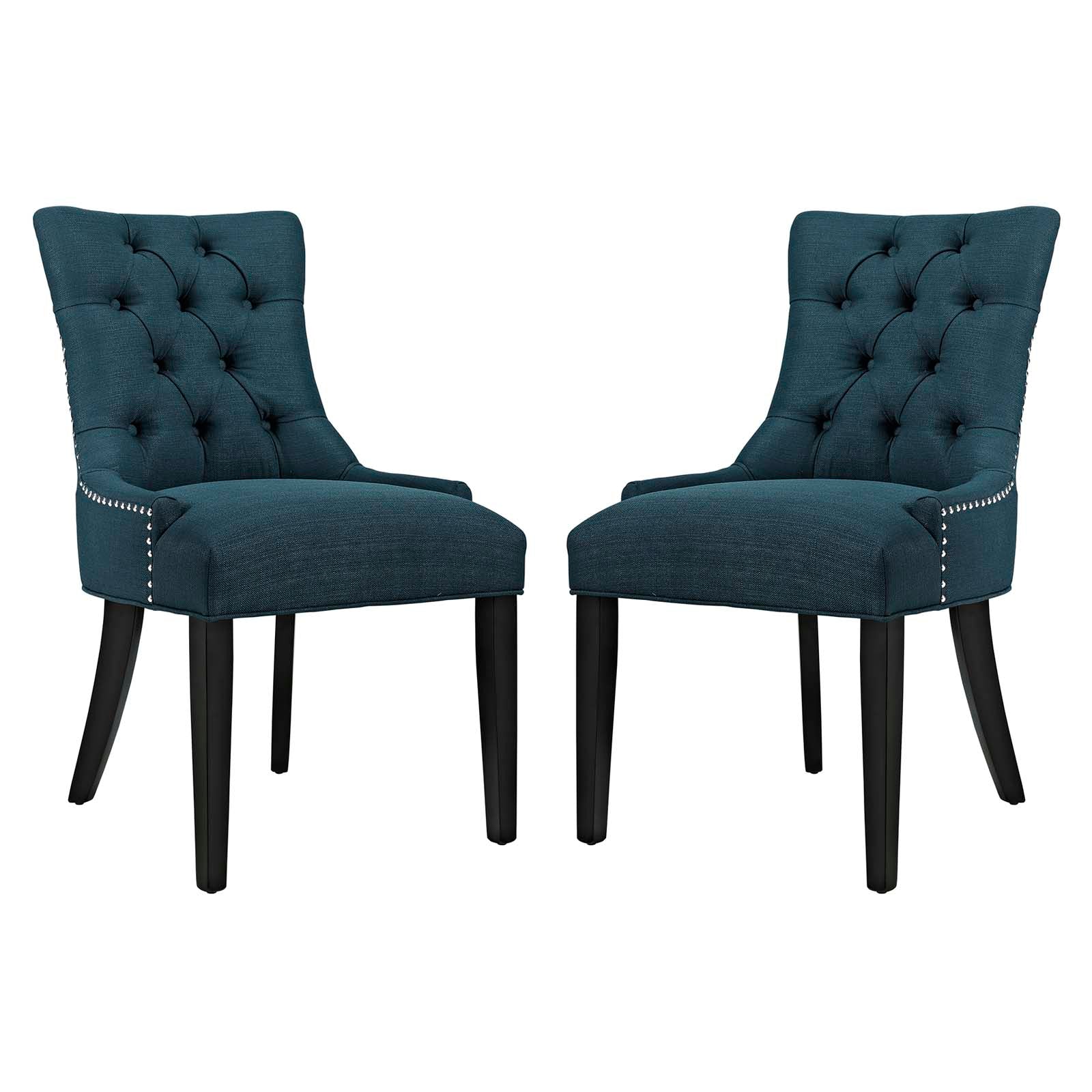 Modway Dining Chairs - Regent Dining Side Chair Fabric Azure (Set of 2)