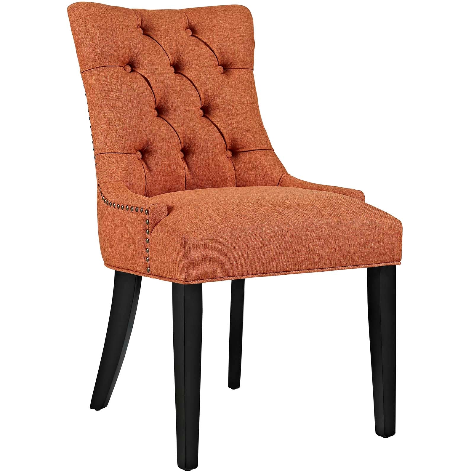 Regent Dining Side Chair Fabric Set of 2 Orange