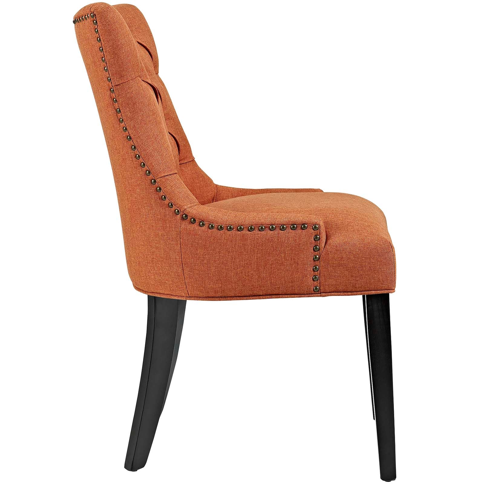 Regent Dining Side Chair Fabric Set of 2 Orange