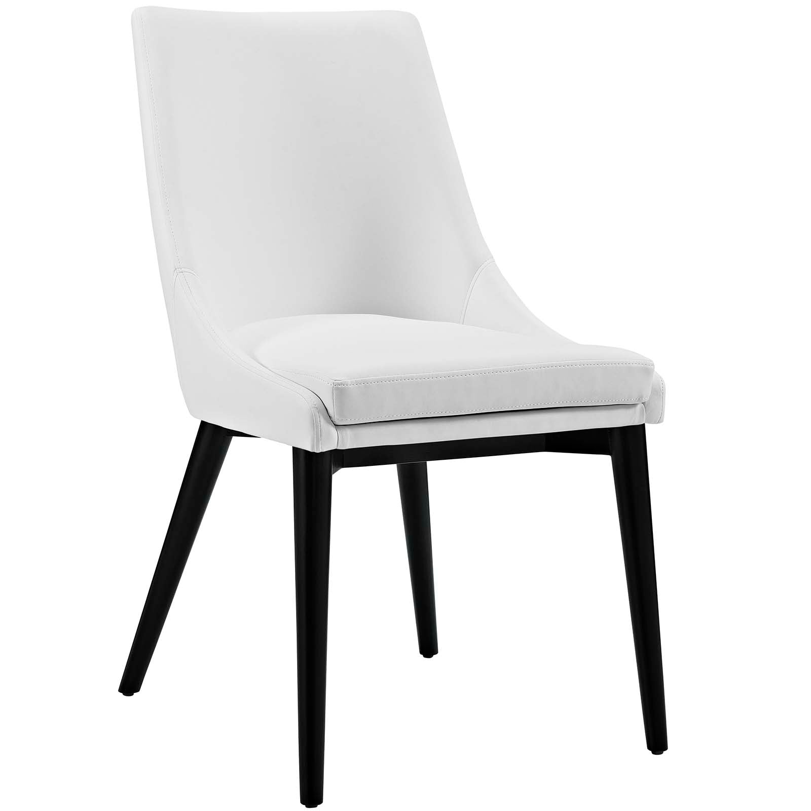Viscount Dining Side Chair Vinyl  White (Set of 2)