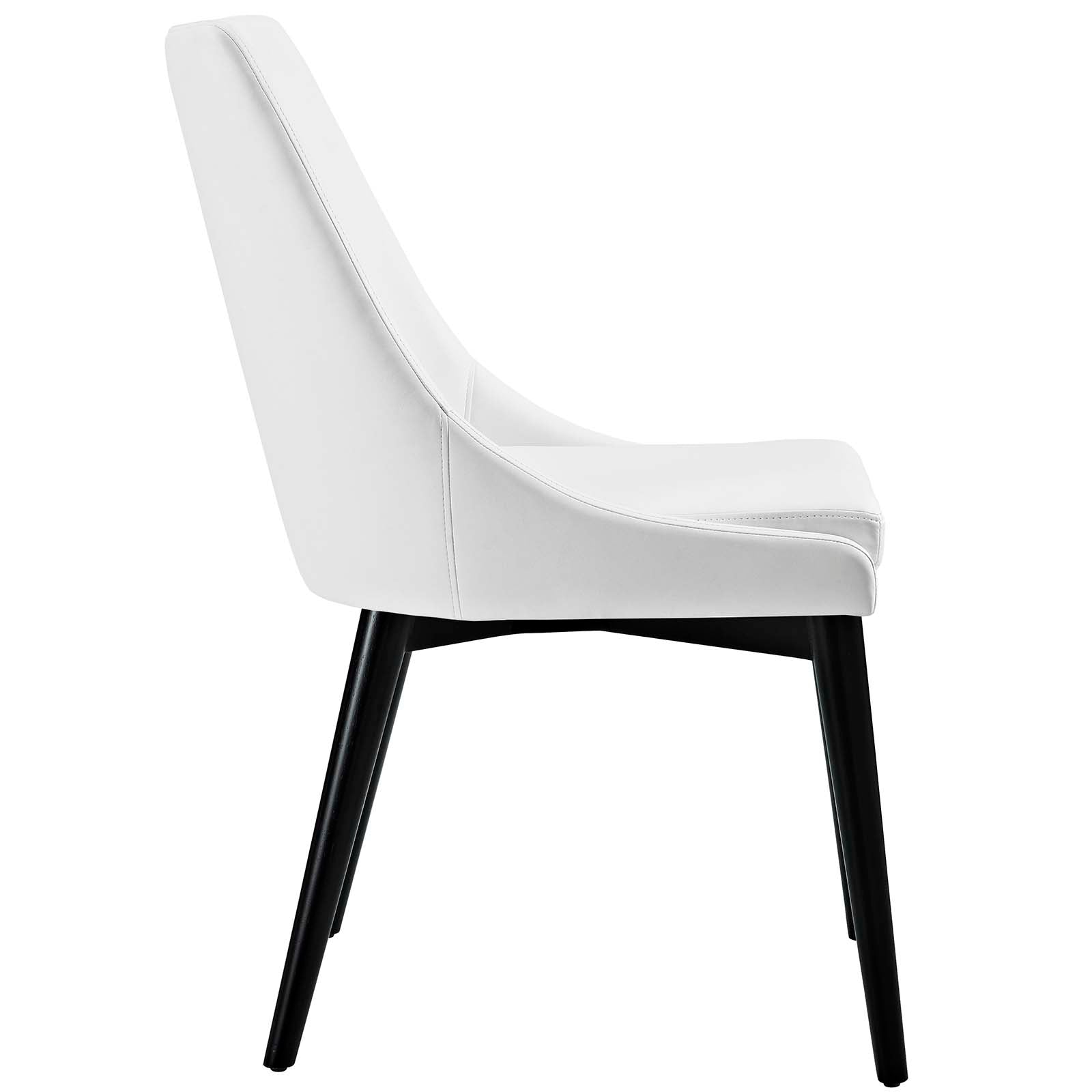 Viscount Dining Side Chair Vinyl  White (Set of 2)