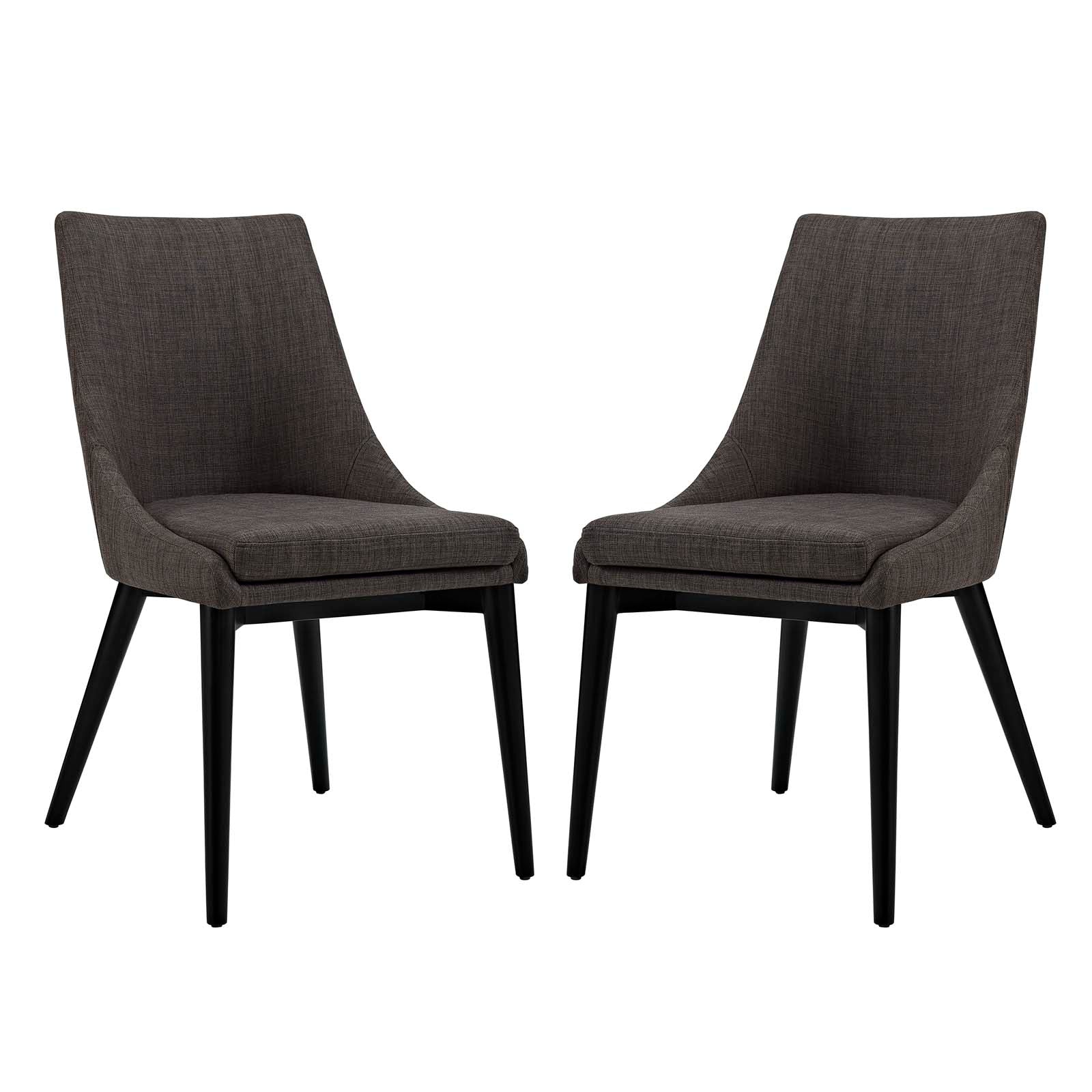 viscount Dining Side Chair Fabric ( Set Of 2 ) Brown