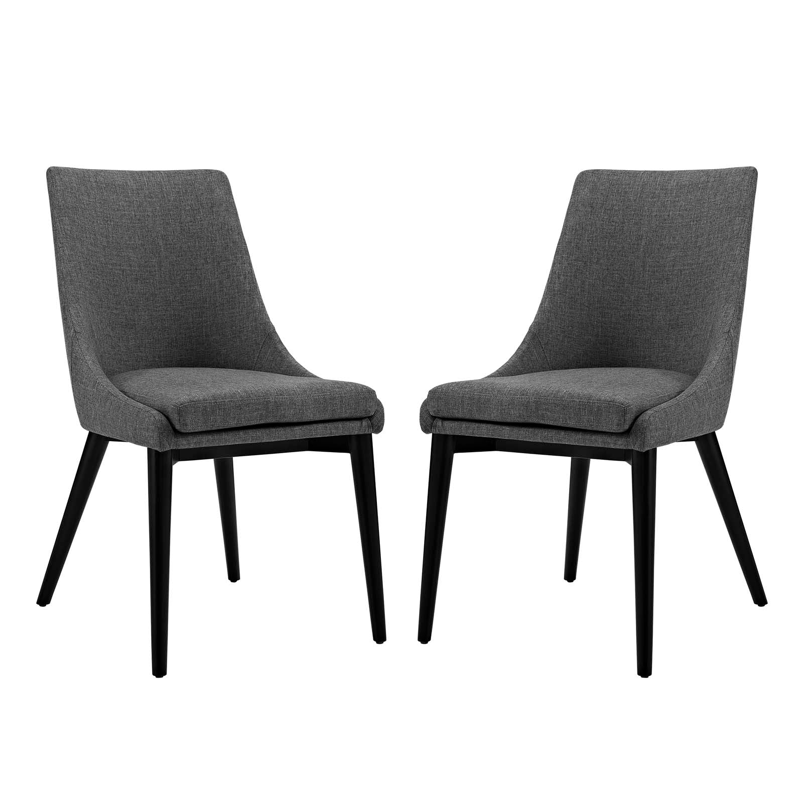 viscount Dining Side Chair Fabric  Gray (Set of 2)