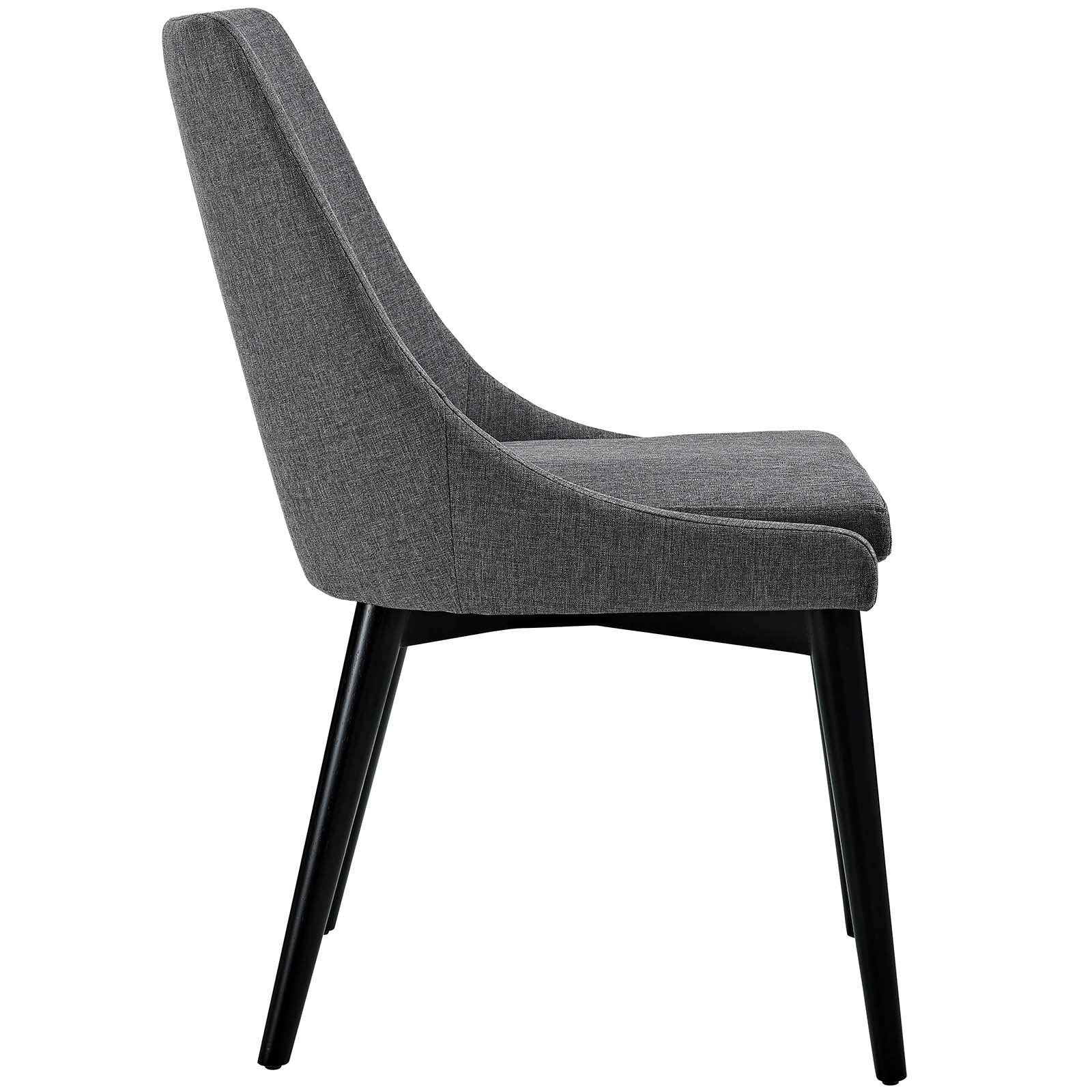viscount Dining Side Chair Fabric  Gray (Set of 2)
