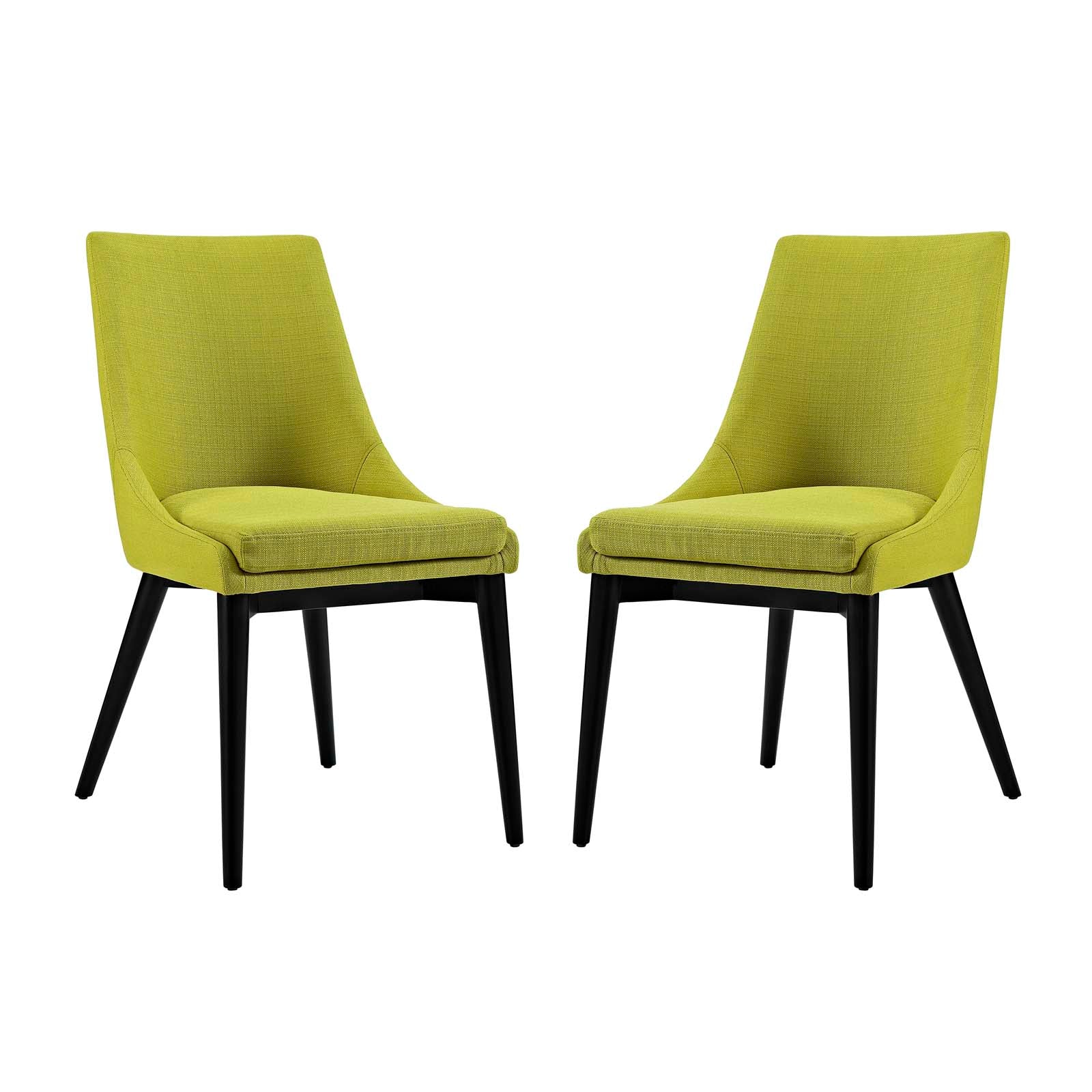 viscount Dining Side Chair Fabric Set of 2 Wheatgrass