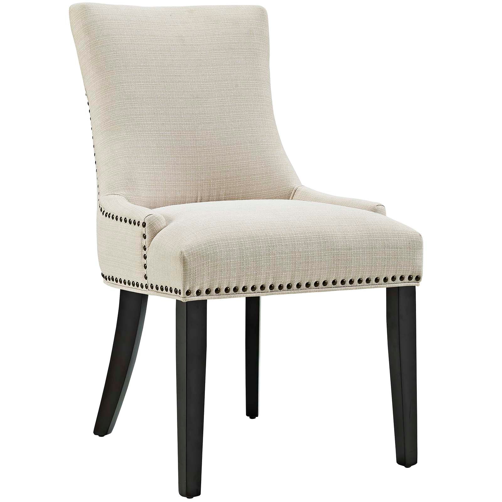 Modway Dining Chairs - Marquis Dining Side Chair Fabric Beige (Set of 2)