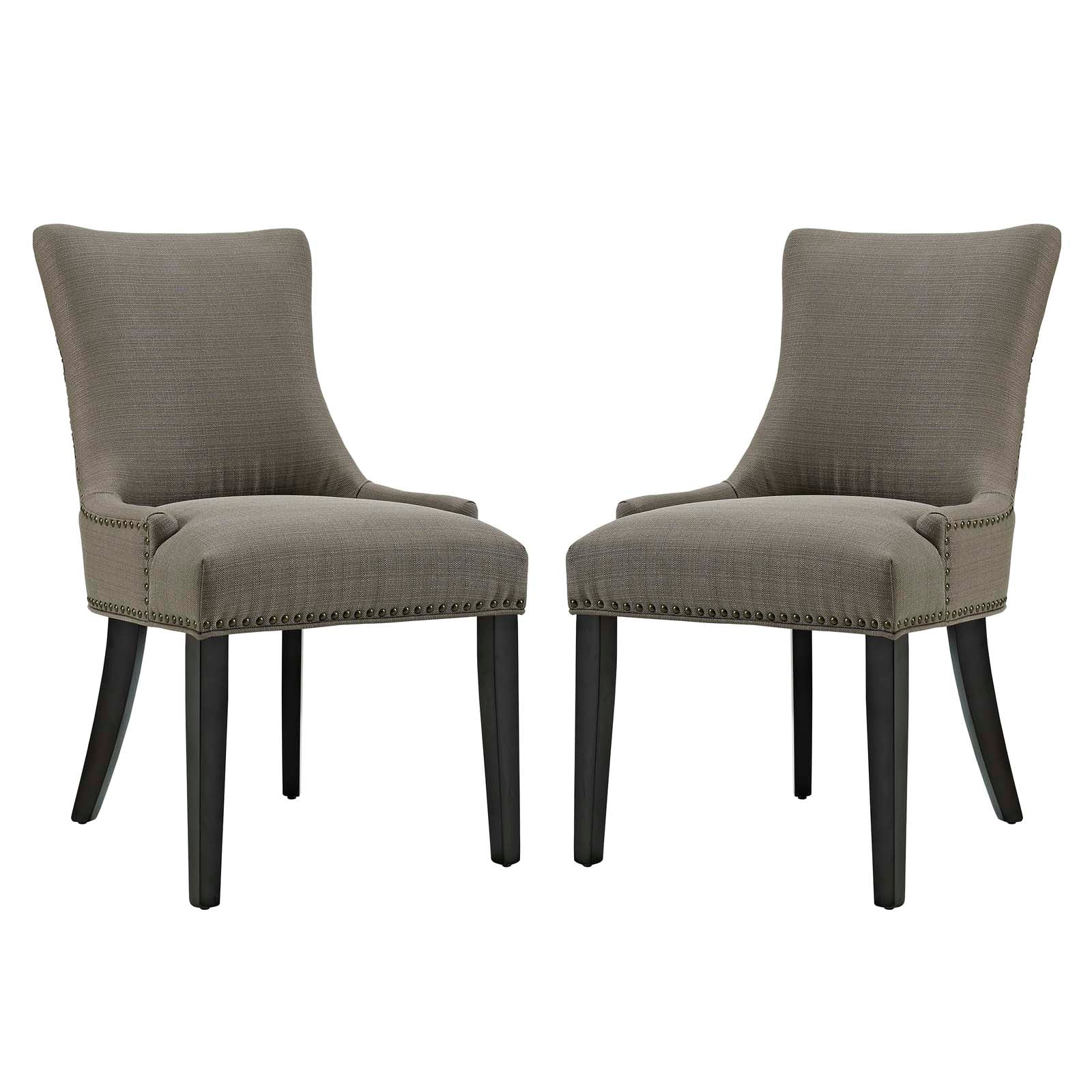 Modway Dining Chairs - Marquis Dining Side Chair Fabric Granite (Set of 2)